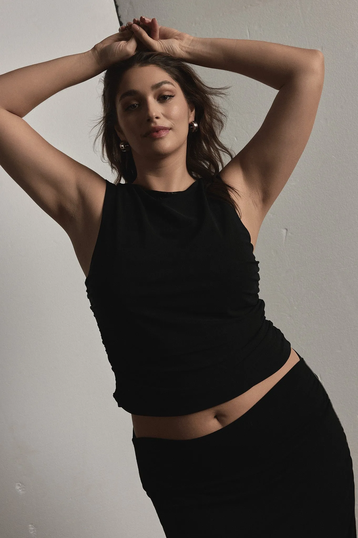 Moss Micro Mesh Top - Black sold by RAEF