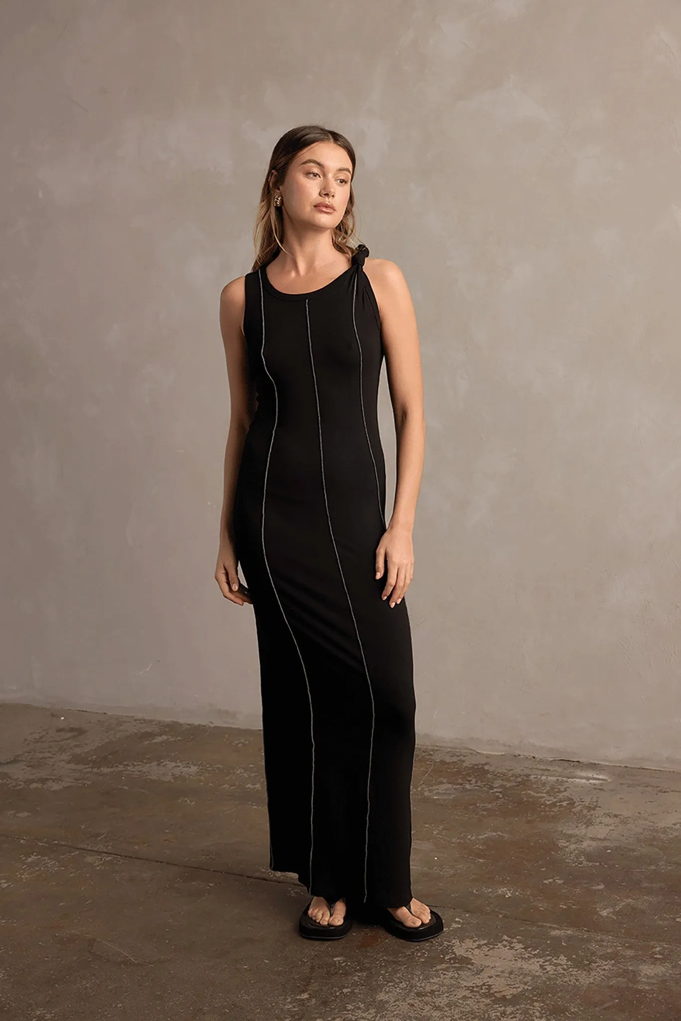 Charlotte Jersey Maxi Dress - Black sold by RAEF