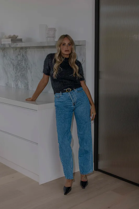 Amie Shaggy Knit - Black sold by RAEF