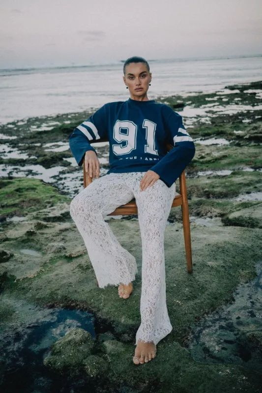 Shiloh Lace Pant - White sold by RAEF