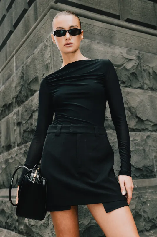 Emery LS Mesh Top - Black sold by RAEF