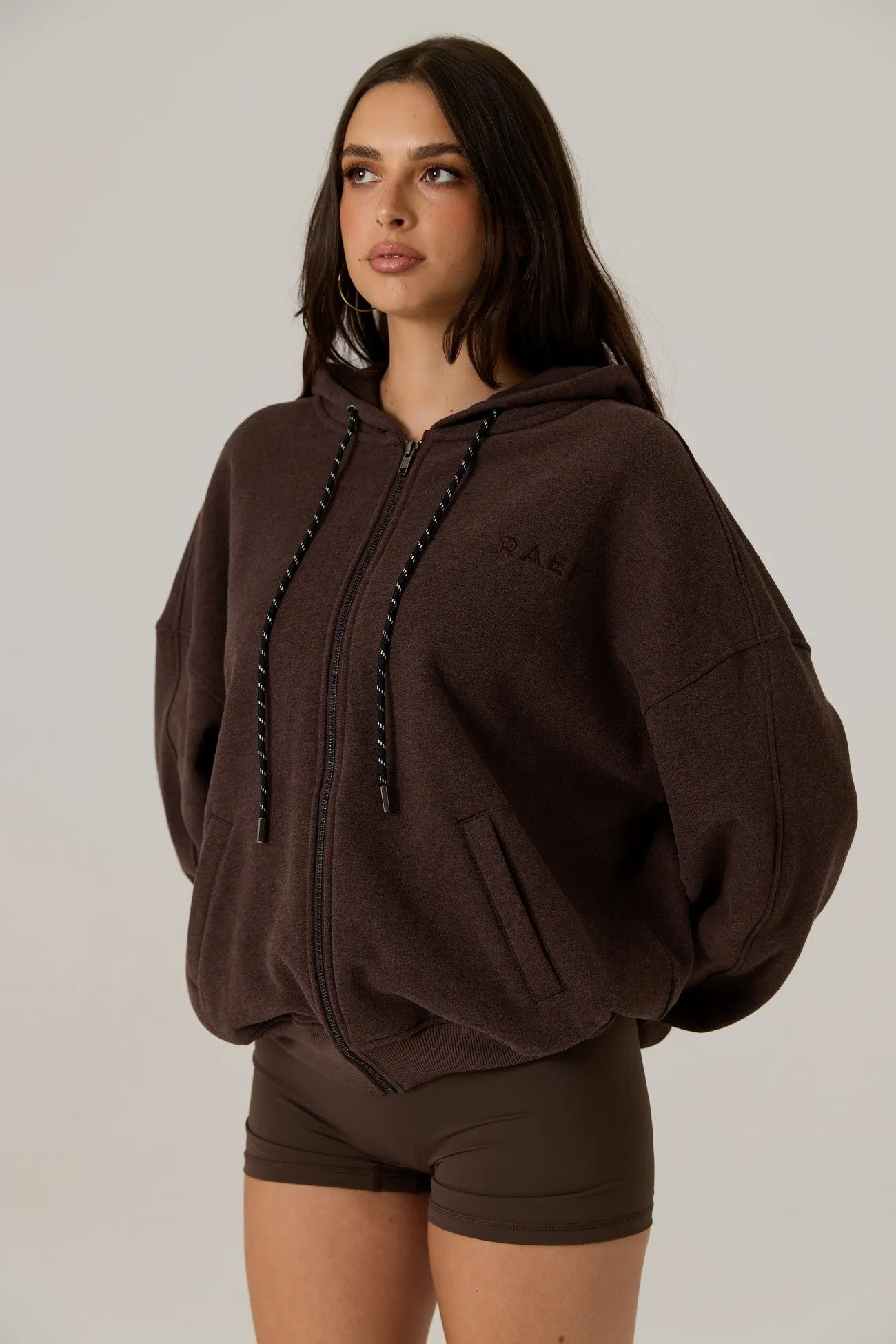 Remy Zip Fleece Hoodie - Vintage Dark Truffle sold by RAEF product image thumbnail 2