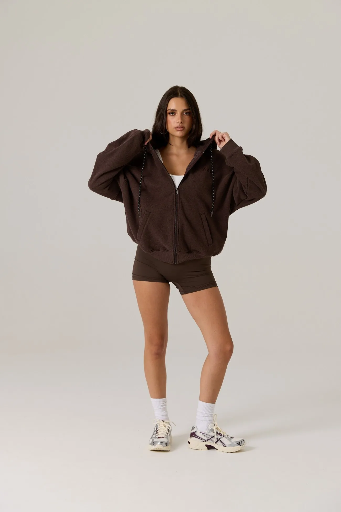 Remy Zip Fleece Hoodie - Vintage Dark Truffle sold by RAEF product image thumbnail 3