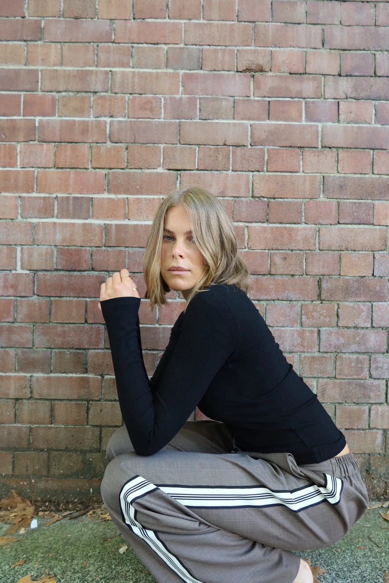 Josie Wide Leg Trouser - Yarn Dyed Check sold by RAEF product image thumbnail 2