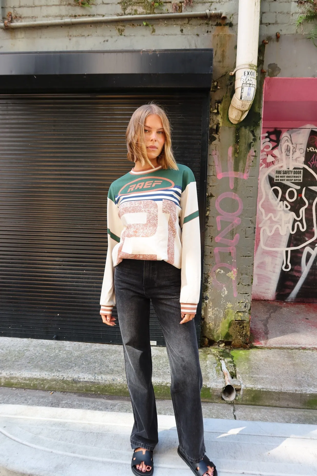 Asha LS Tee - Chalk Mutli sold by RAEF product image thumbnail 5