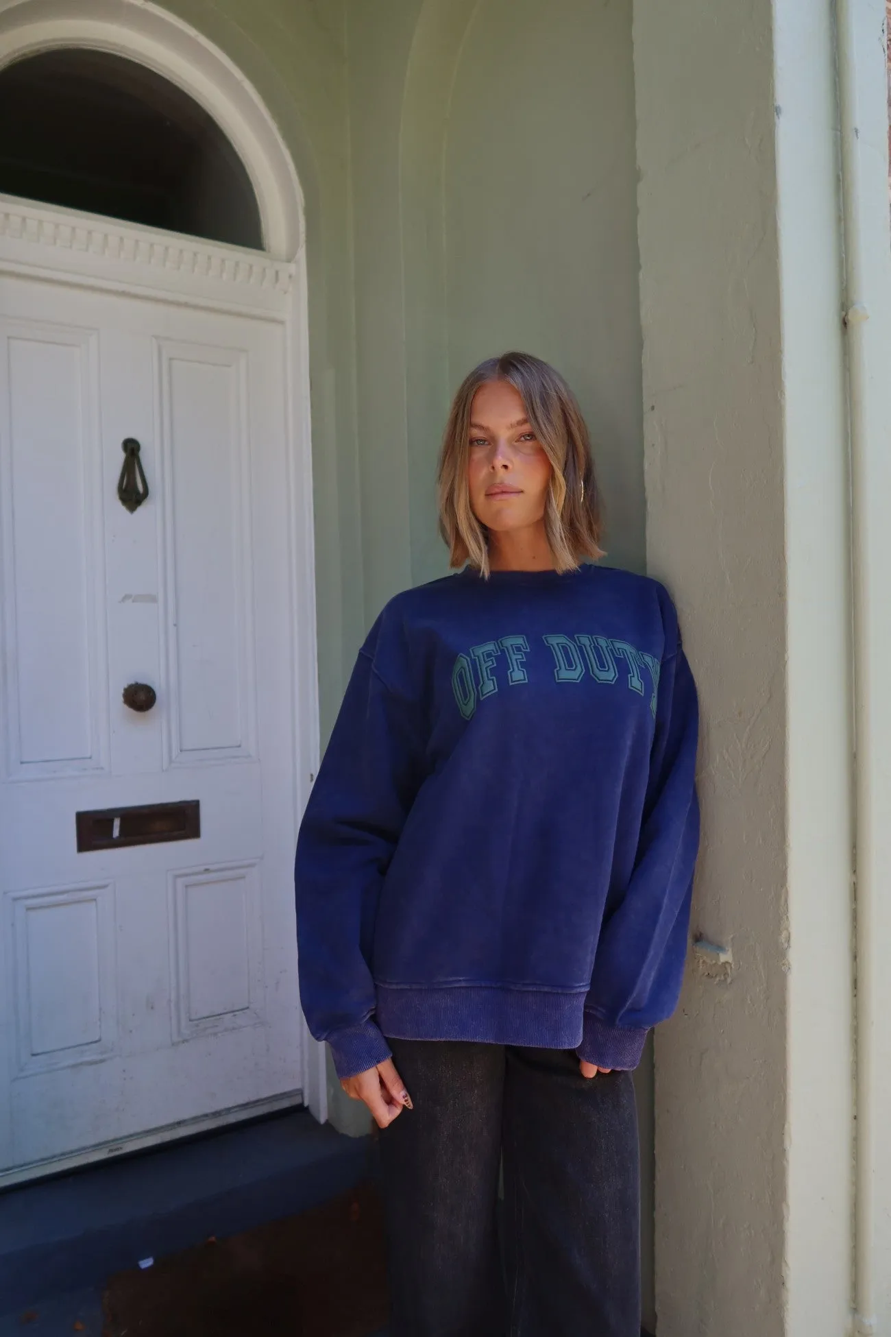 Maci Relaxed Sweater - Classic Blue sold by RAEF product image thumbnail 4