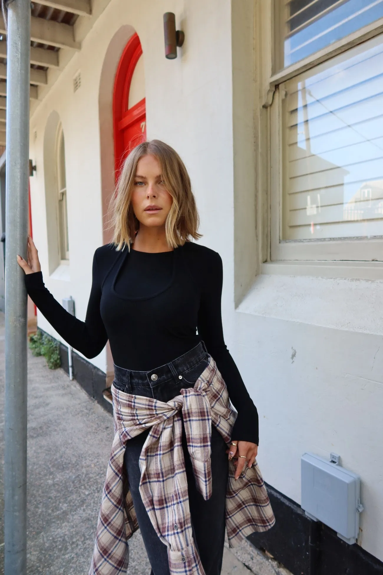 Gia Double Layer Top - Black sold by RAEF product image thumbnail 2