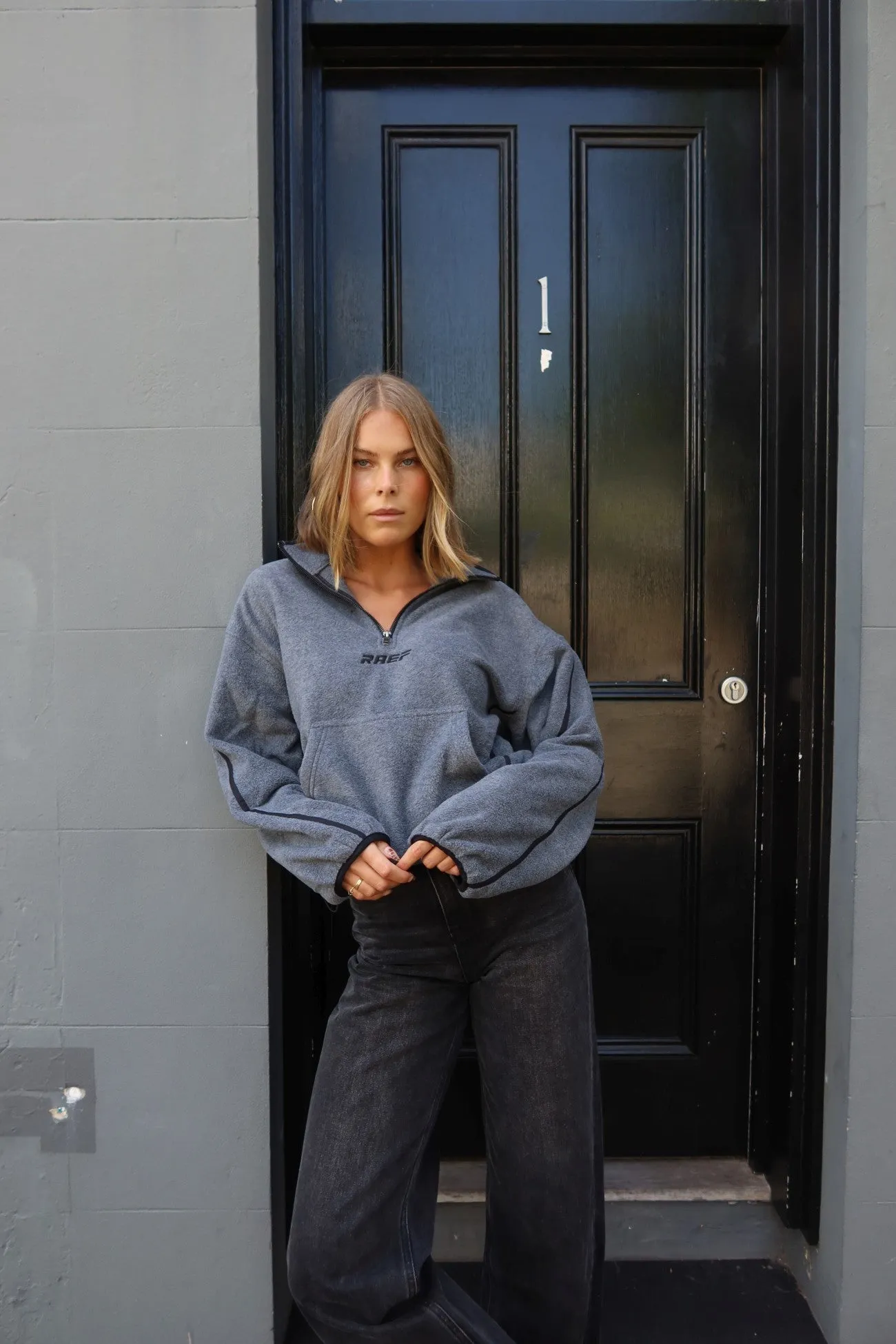 RAEF Quarter Zip Polar Fleece - Charcoal Marle sold by RAEF product image thumbnail 2