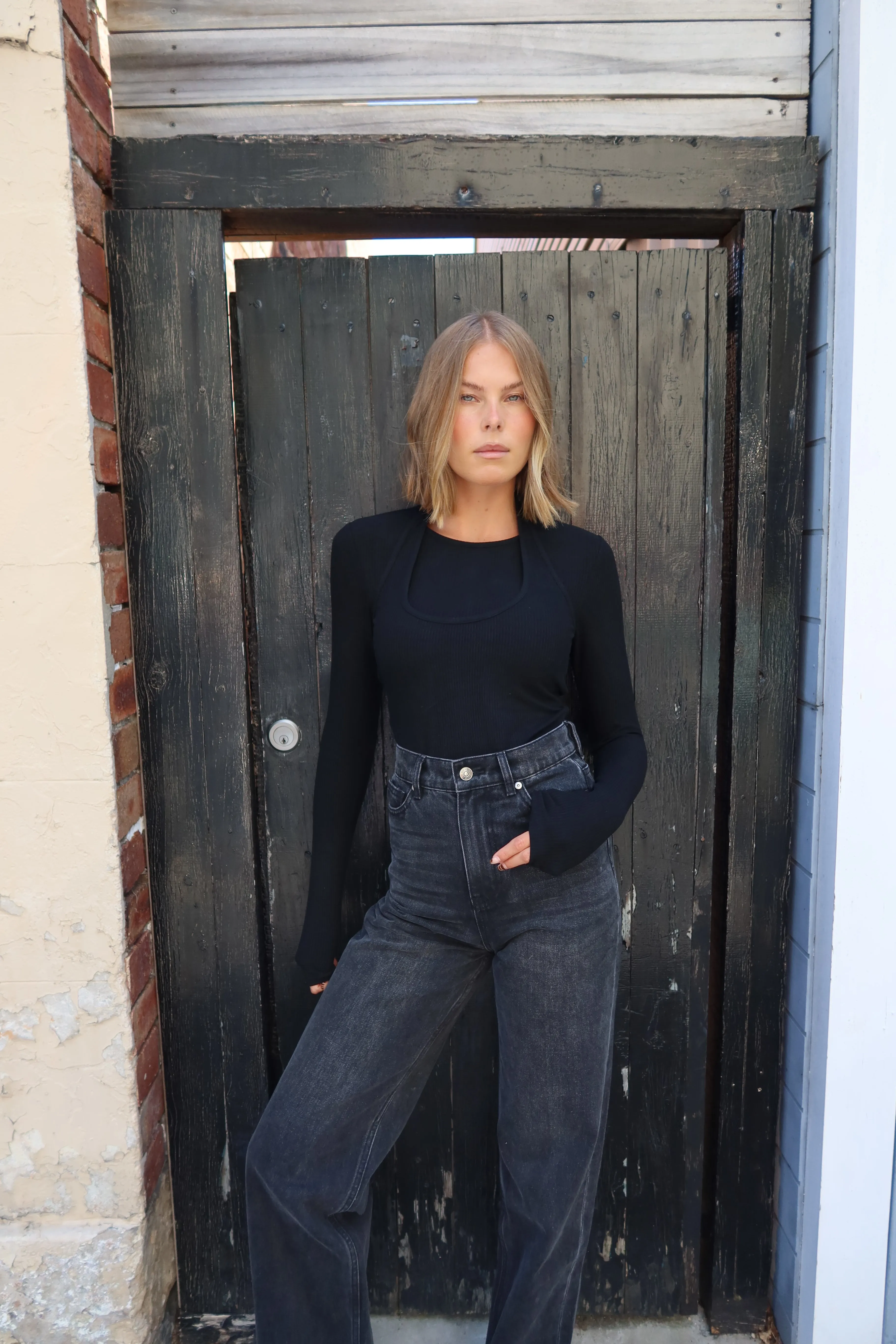 Romy High Rise Jean - Washed Black sold by RAEF product image thumbnail 3