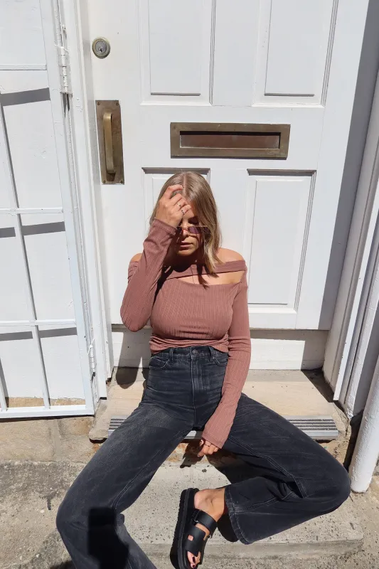 Romy High Rise Jean - Washed Black made by RAEF