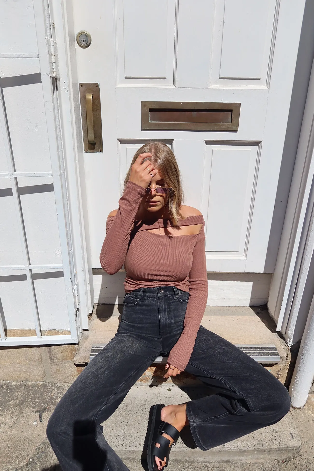 Romy High Rise Jean - Washed Black sold by RAEF