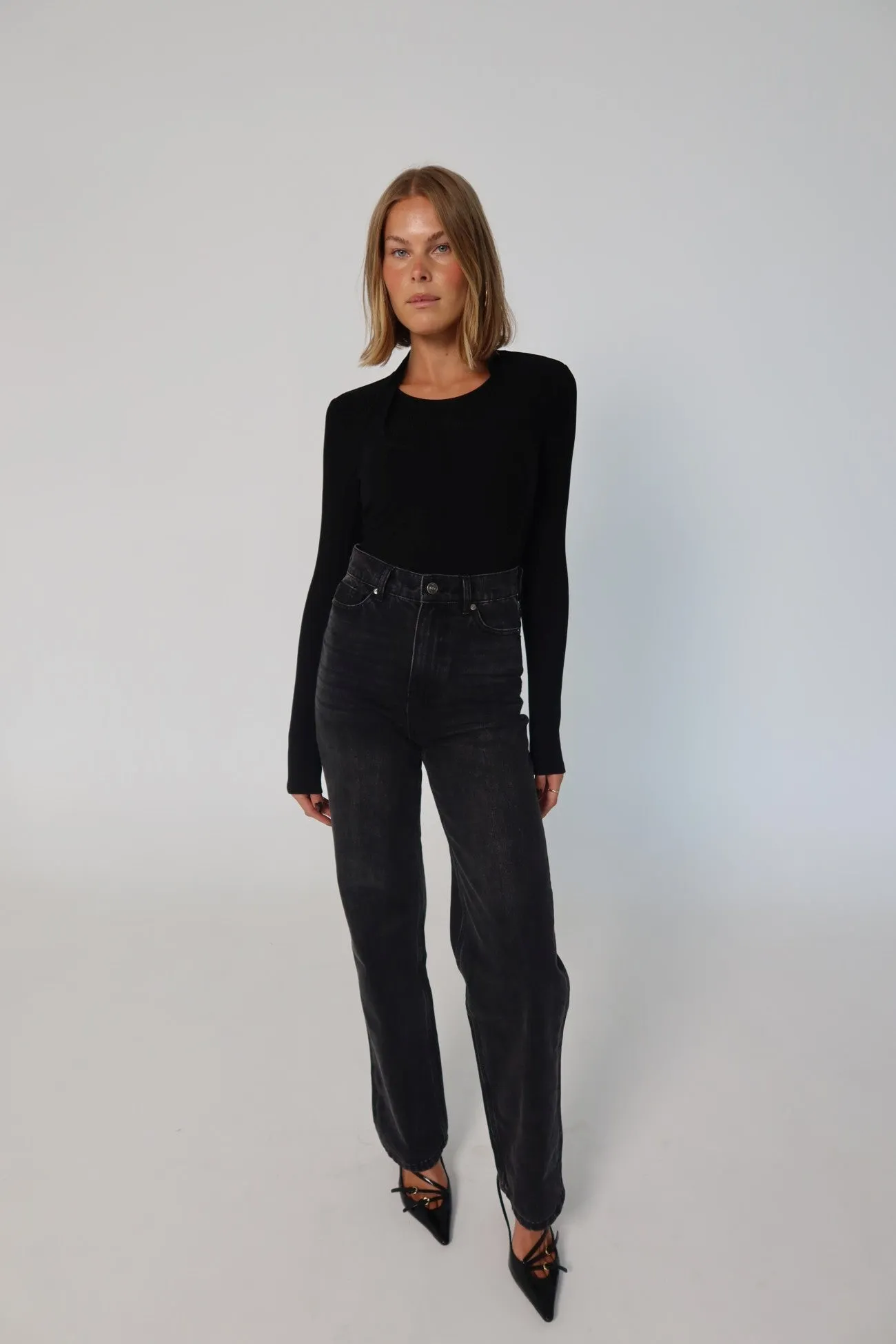 Romy High Rise Jean - Washed Black sold by RAEF product image thumbnail 4