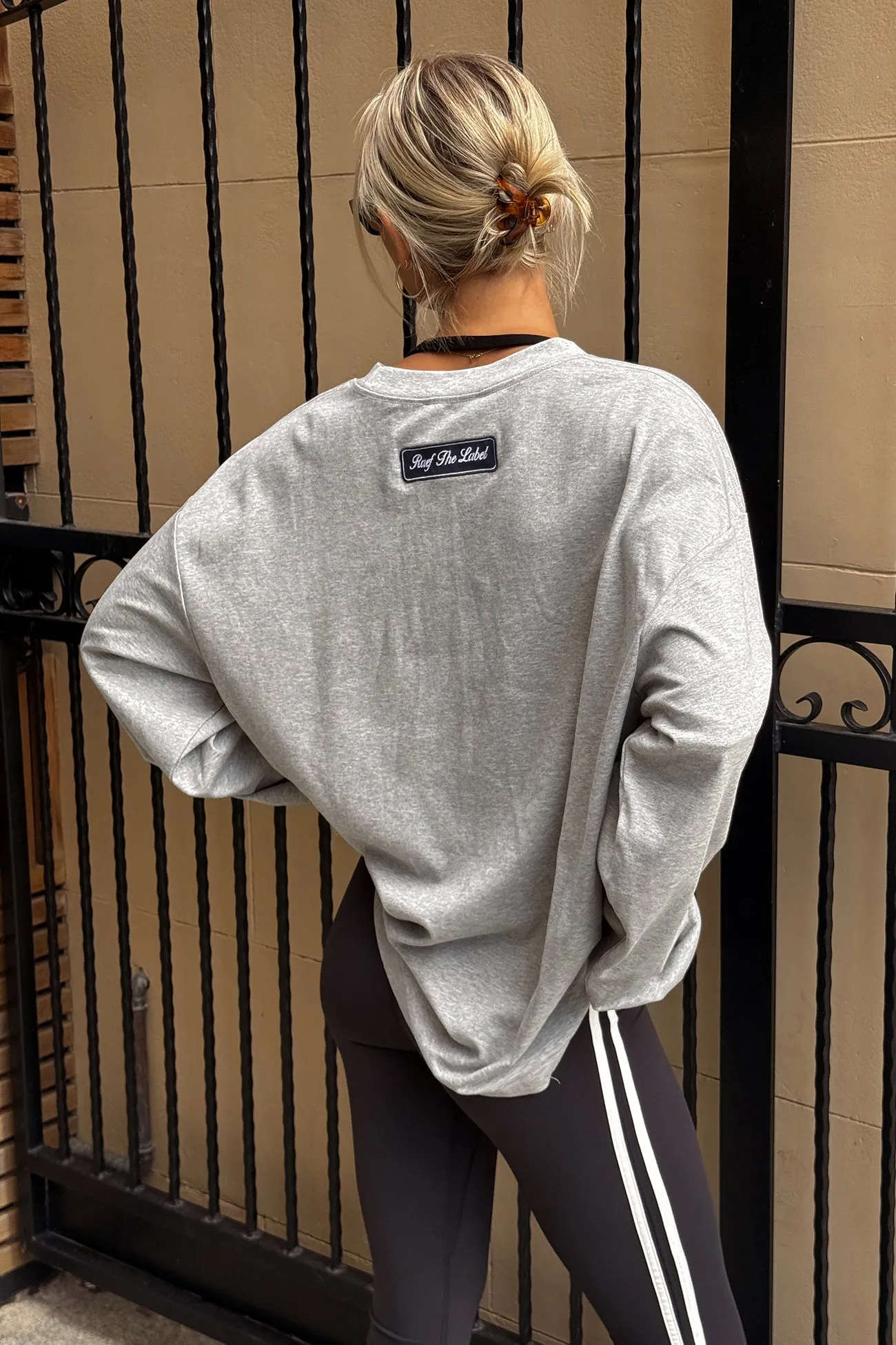 Logan Oversized LS Tee - Grey Marle sold by RAEF product image thumbnail 5