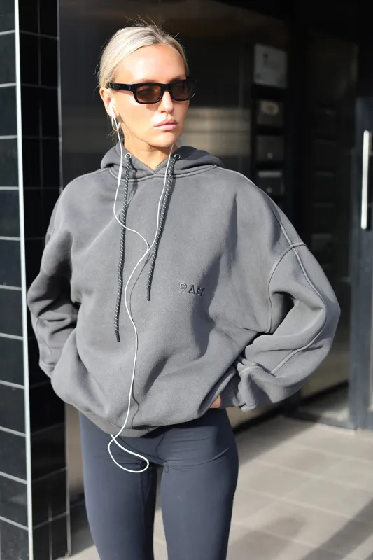Blake Oversized Hoodie - Washed Black made by RAEF