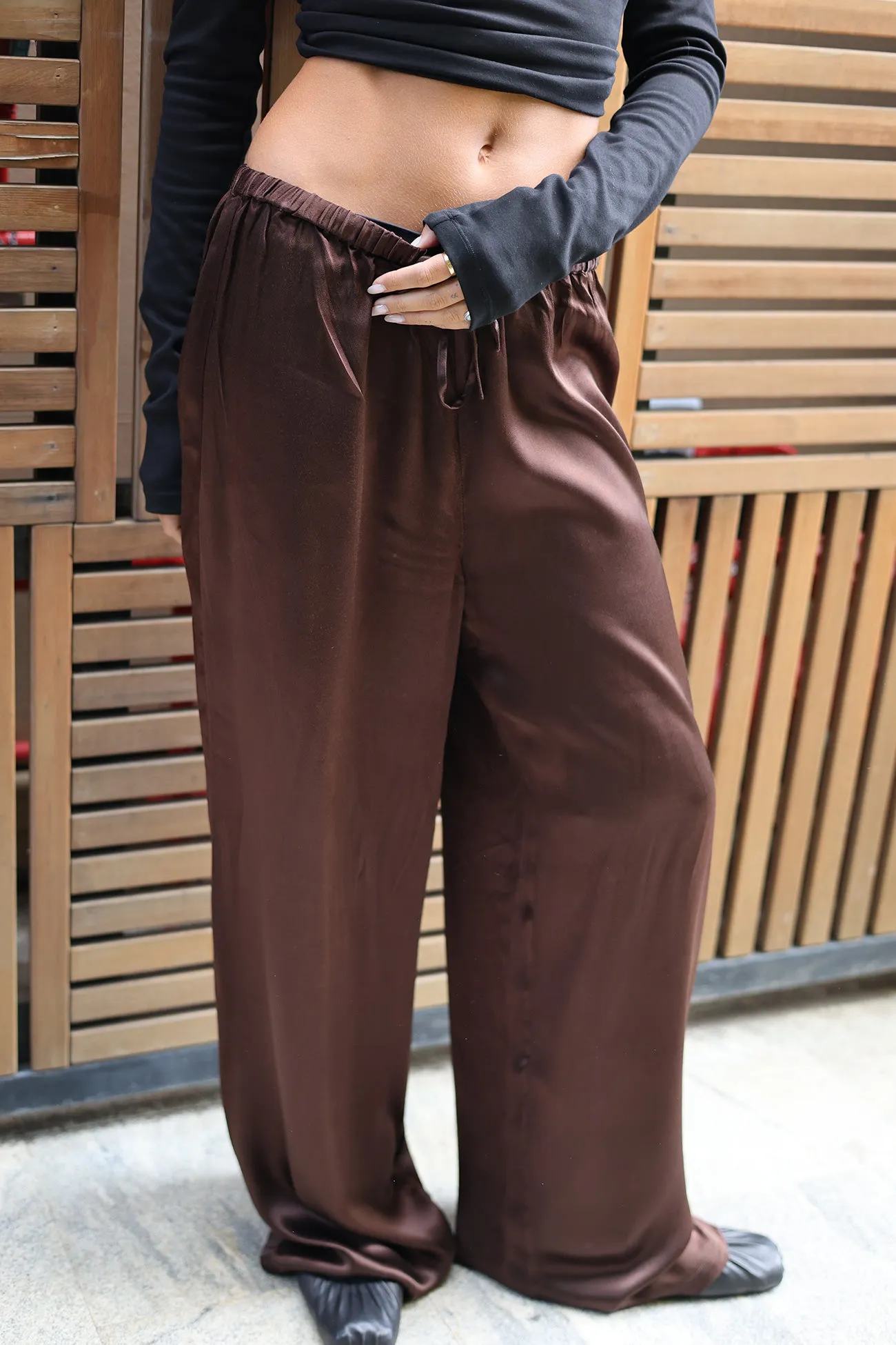 Jones Satin Pant - Cocoa Bean sold by RAEF product image thumbnail 5