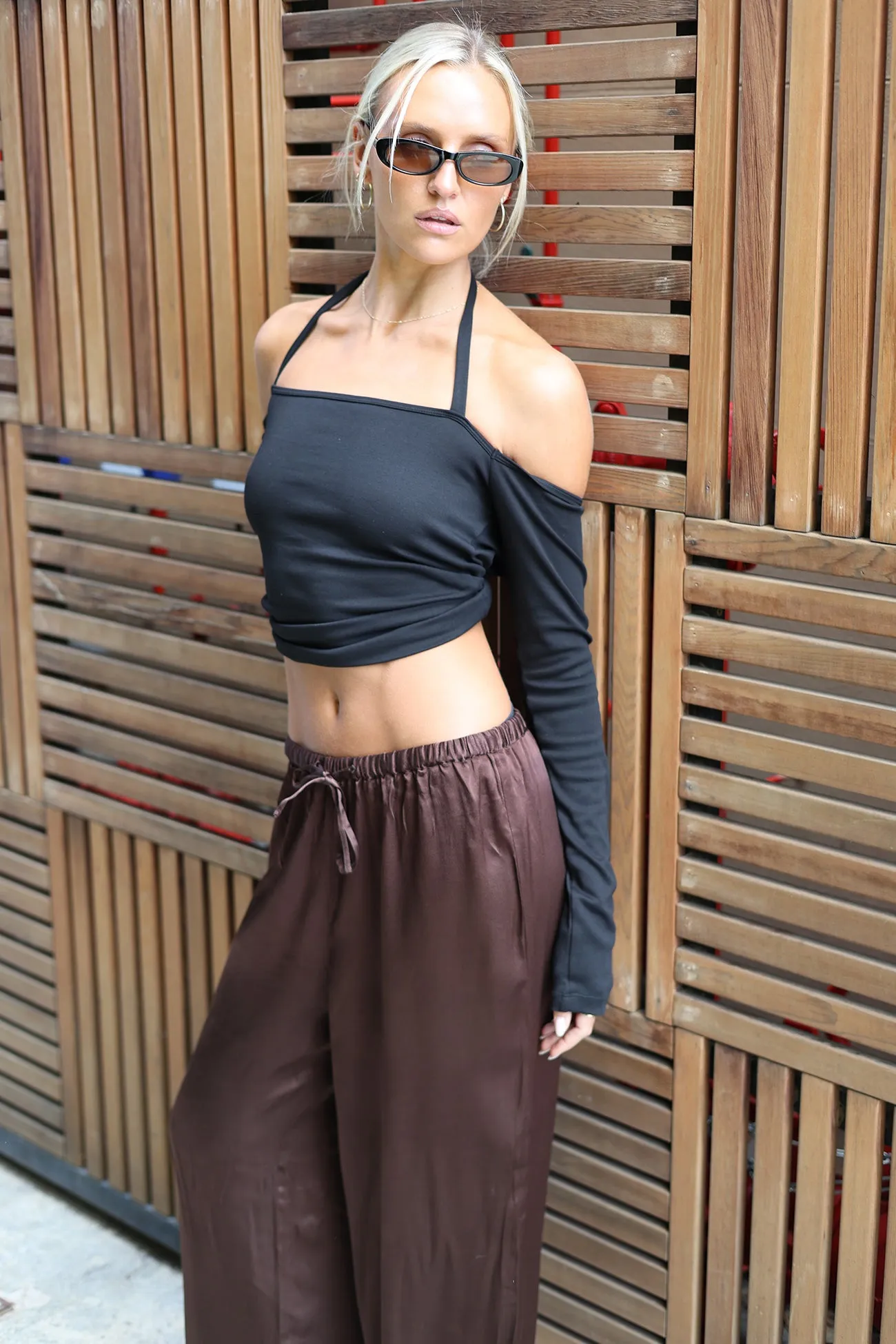 Jones Satin Pant - Cocoa Bean sold by RAEF product image thumbnail 2