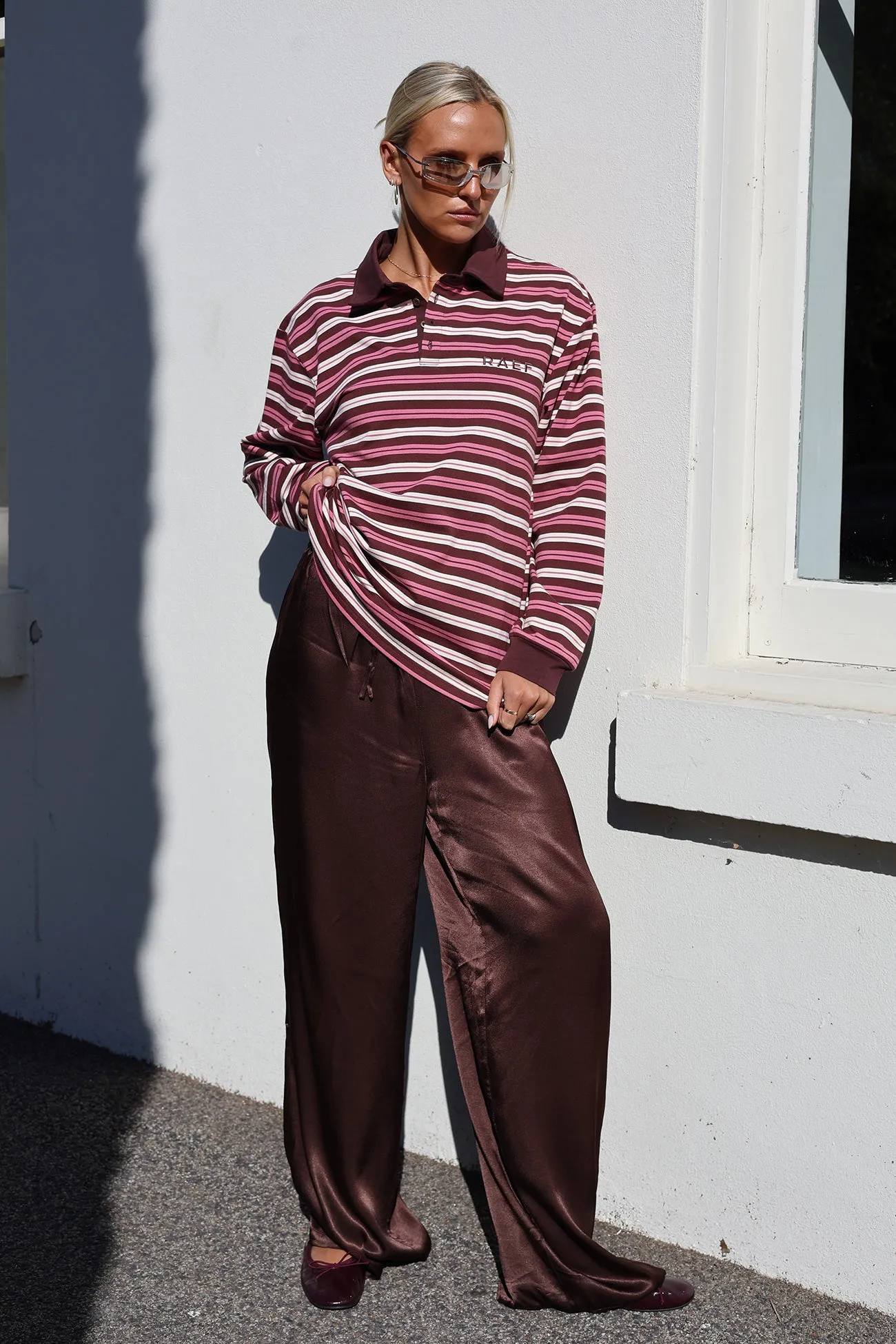 Jones Satin Pant - Cocoa Bean sold by RAEF product image thumbnail 4