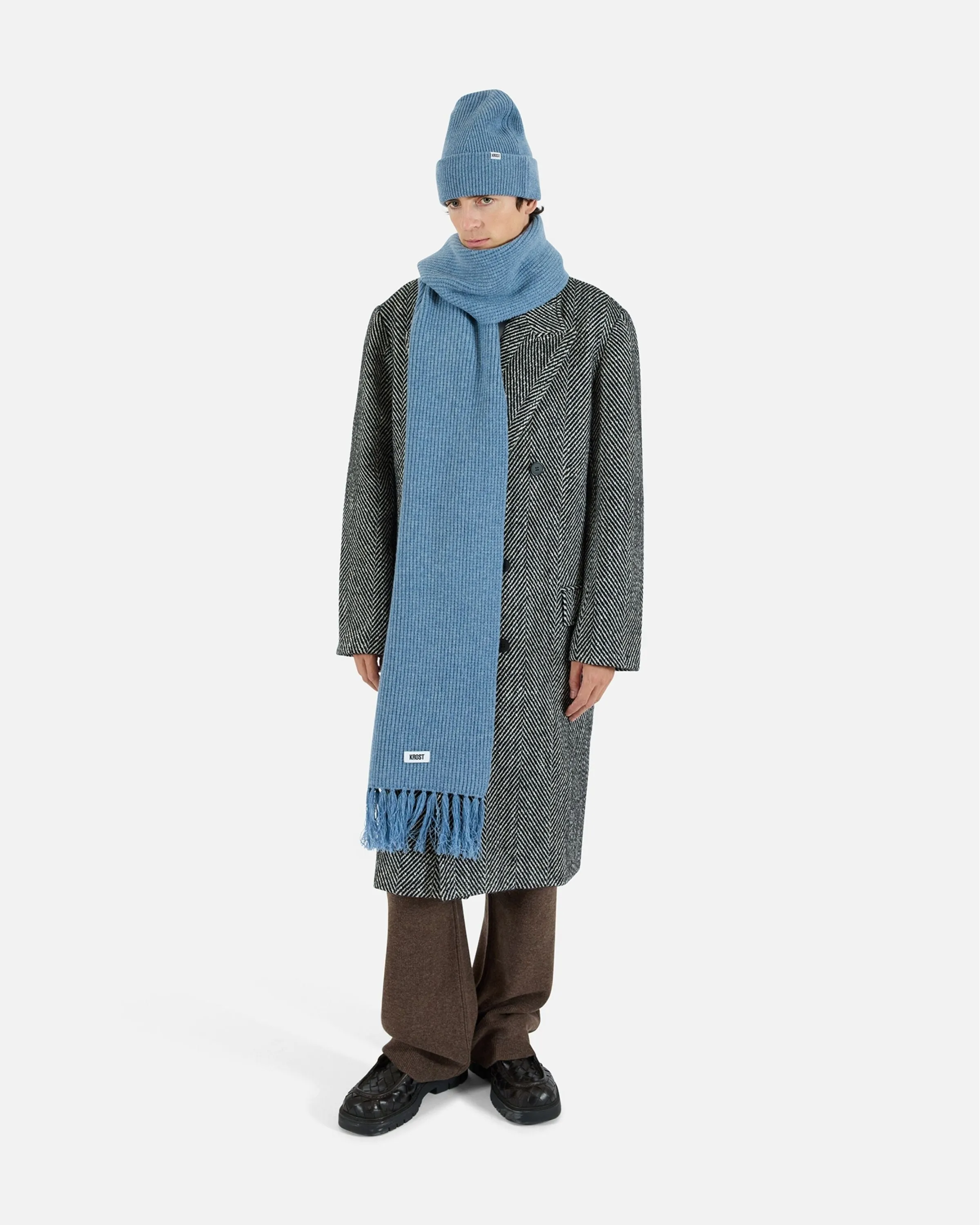 Wool Scarf (Cashmere Blue) sold by KROST product image thumbnail 3