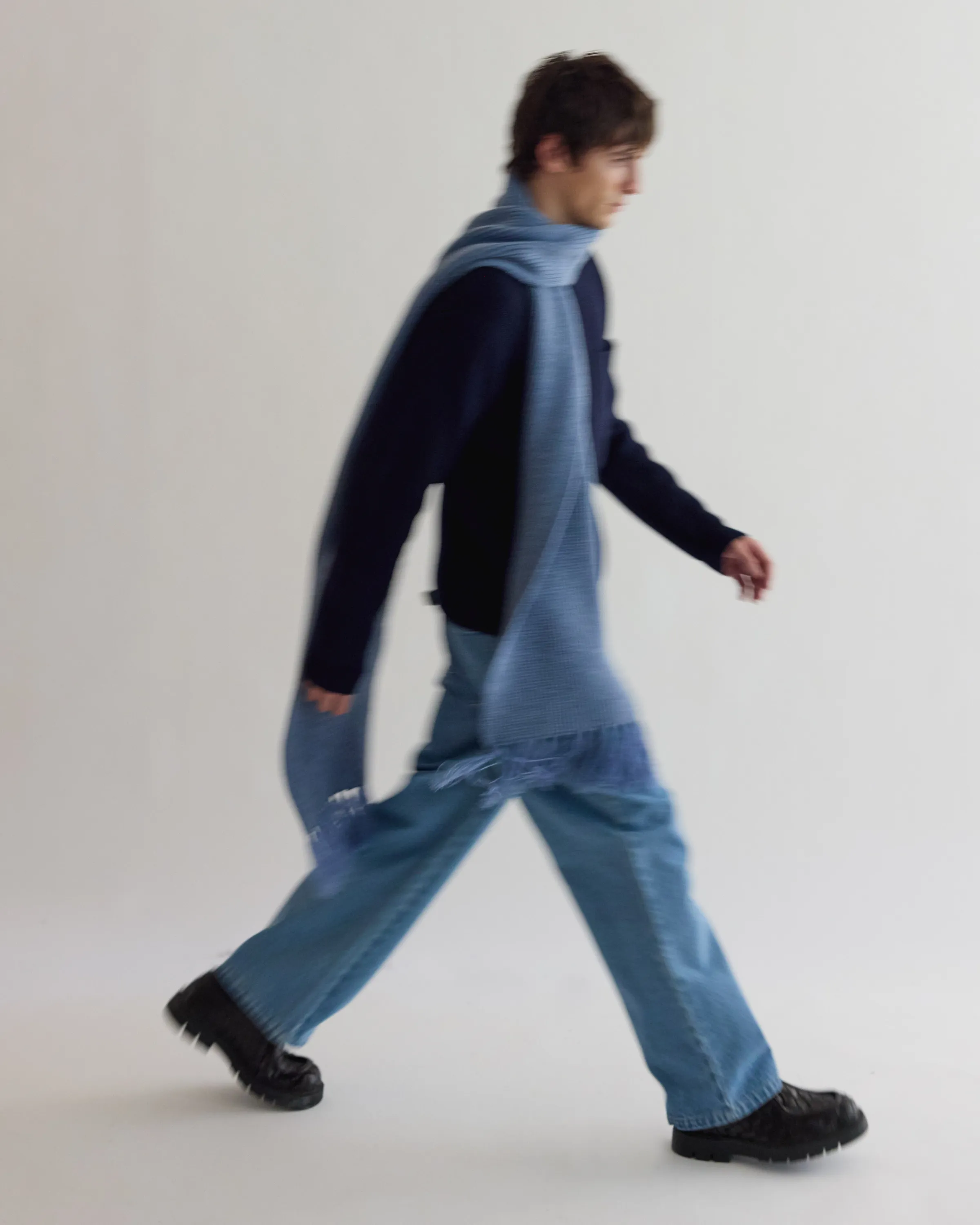 Wool Scarf (Cashmere Blue) sold by KROST product image thumbnail 2