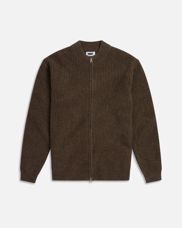 Liv Wool Zip Cardigan sold by KROST