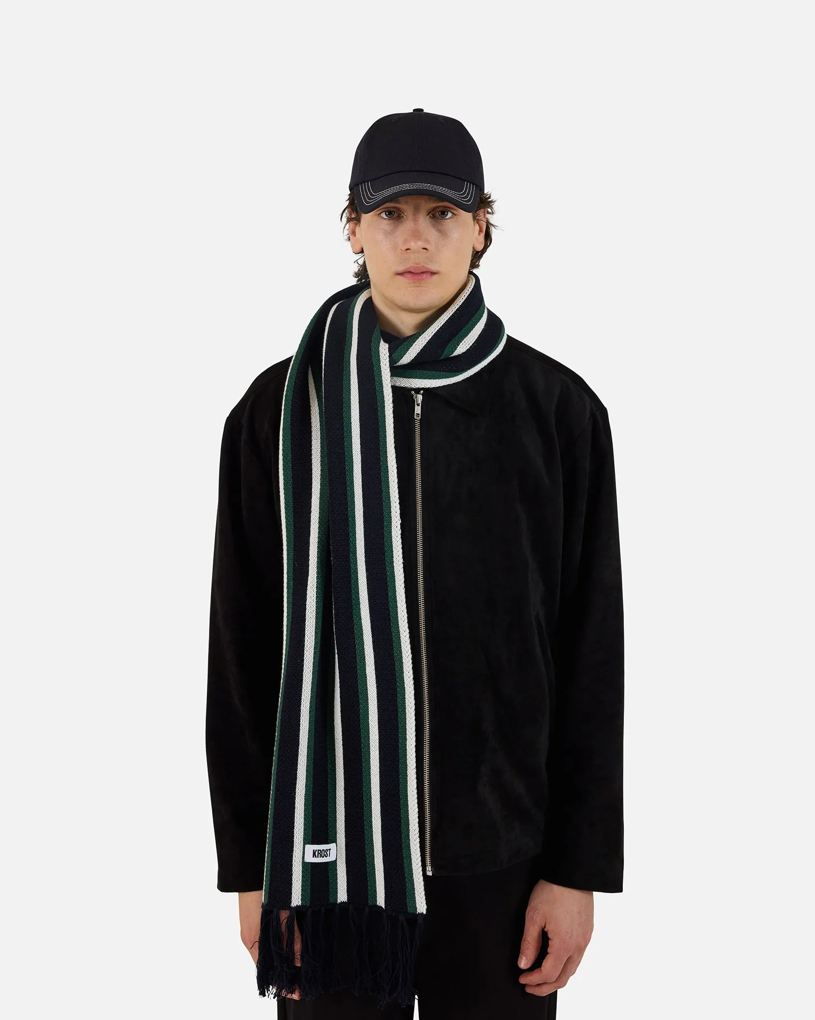 Brioche Knit Striped Scarf sold by KROST product image thumbnail 2