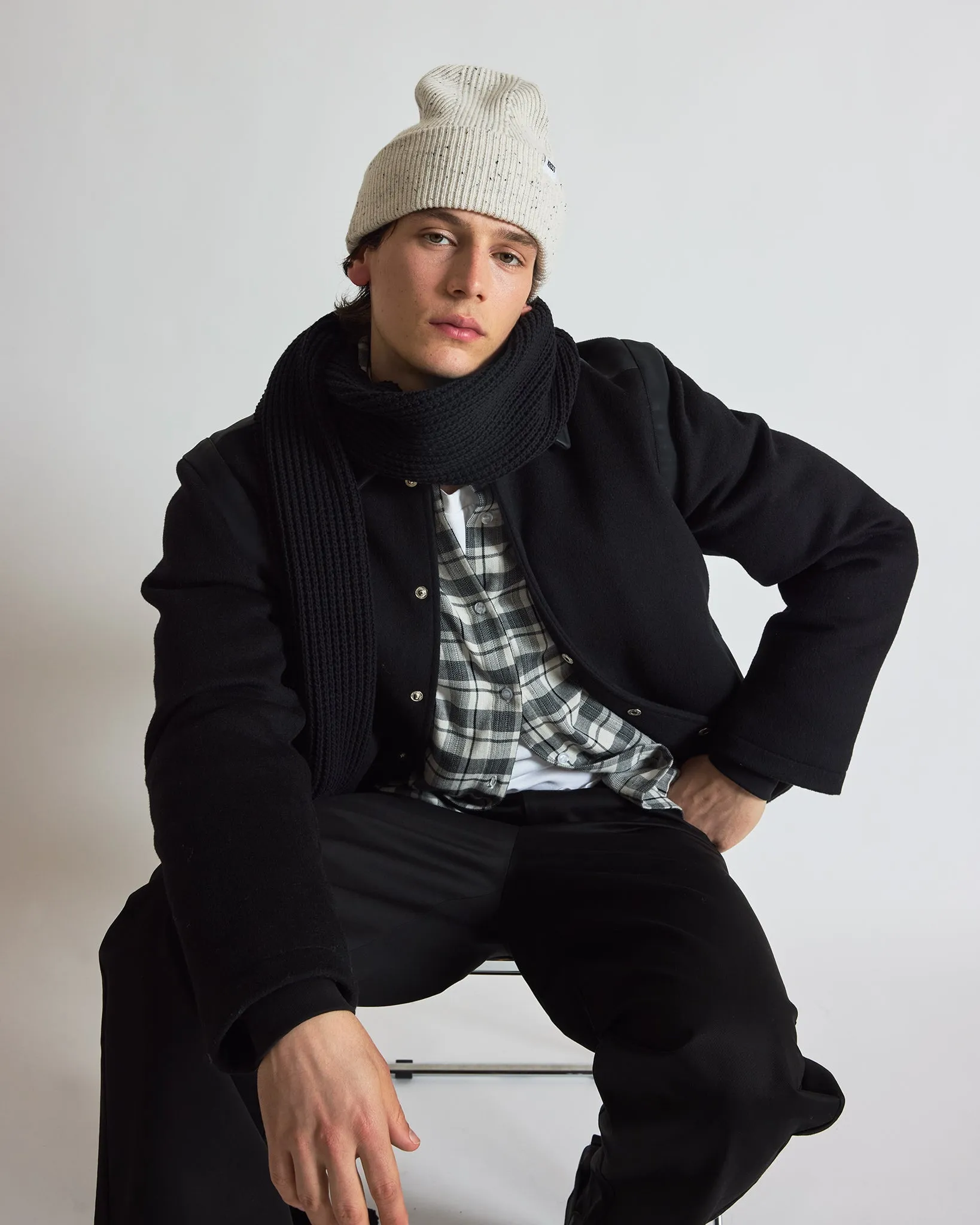 Wool Speckle Beanie (Snow White) sold by KROST product image thumbnail 2