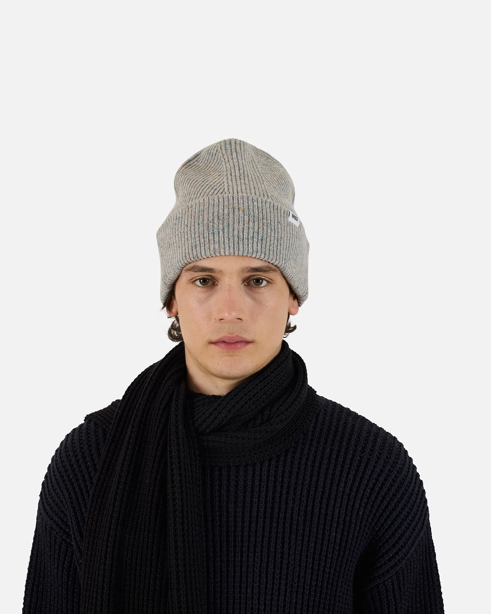 Wool Speckle Beanie (Nimbus Cloud) sold by KROST product image thumbnail 2