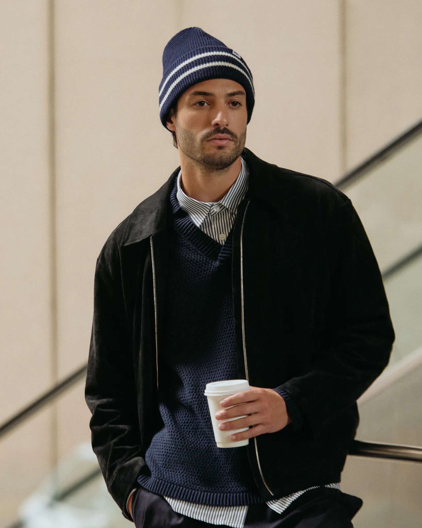 Broken Rib Long Sleeve Polo sold by KROST product image thumbnail 5