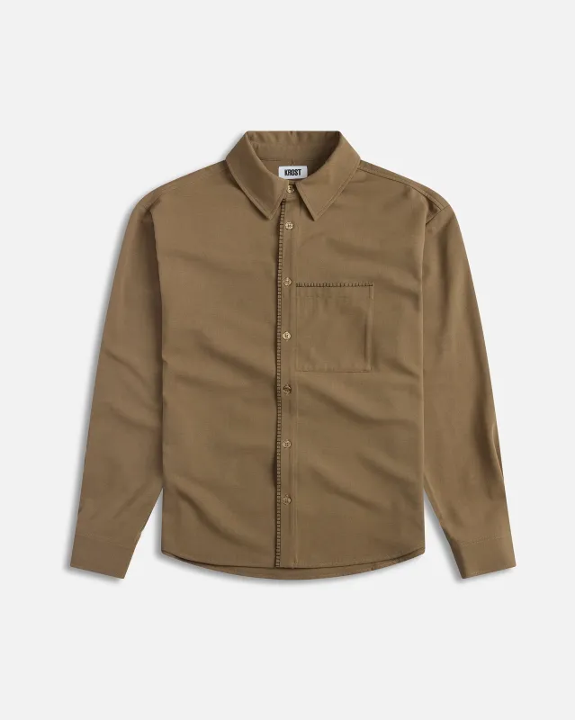 Blanket Stitch Shirt (Demitasse) sold by KROST