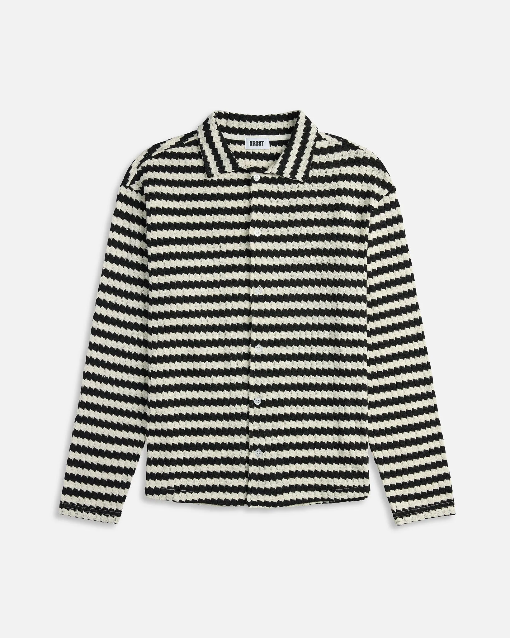Chevron Jacquard Knit Shirt sold by KROST