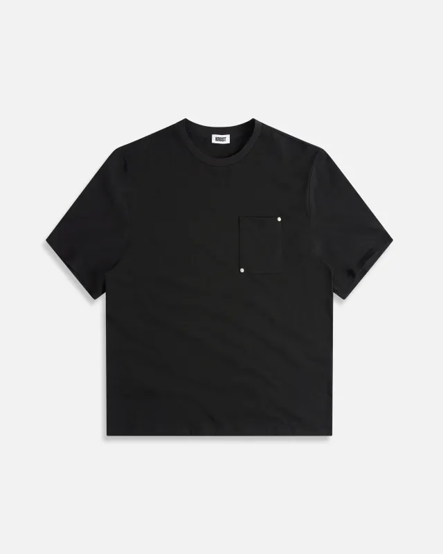 Oversized Rivet Tee - Black sold by KROST