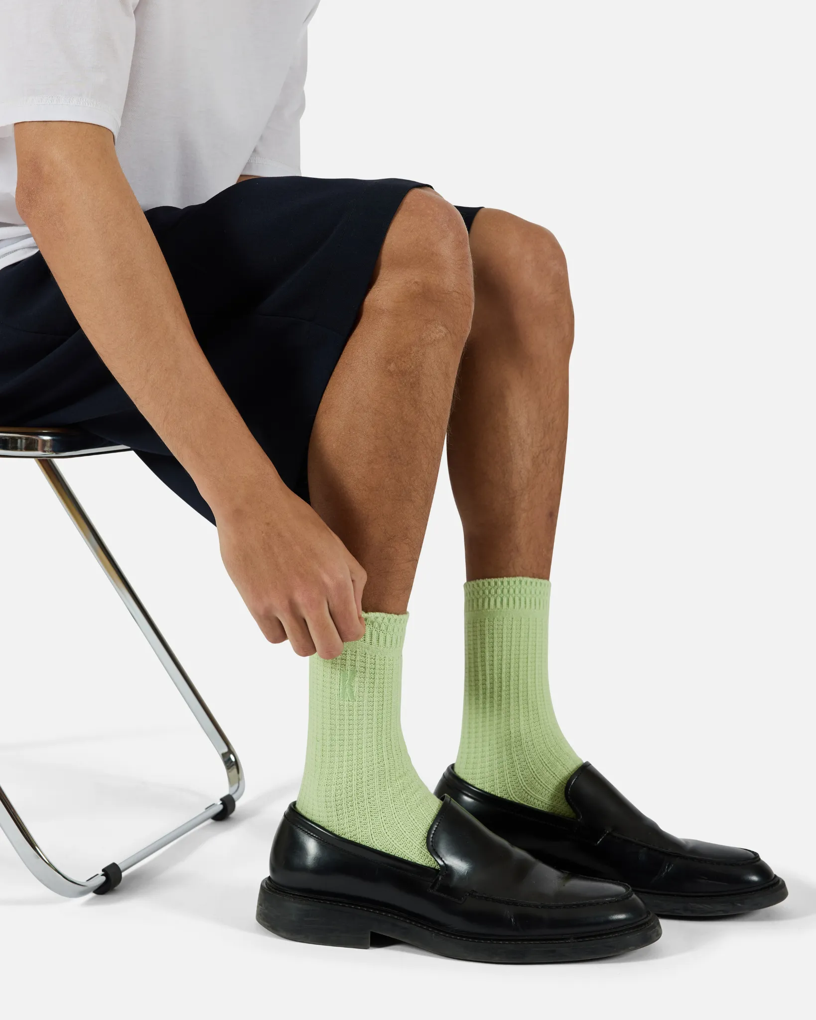 Waffle Knit Socks - 2 Pack - White/Butterfly sold by KROST product image thumbnail 4