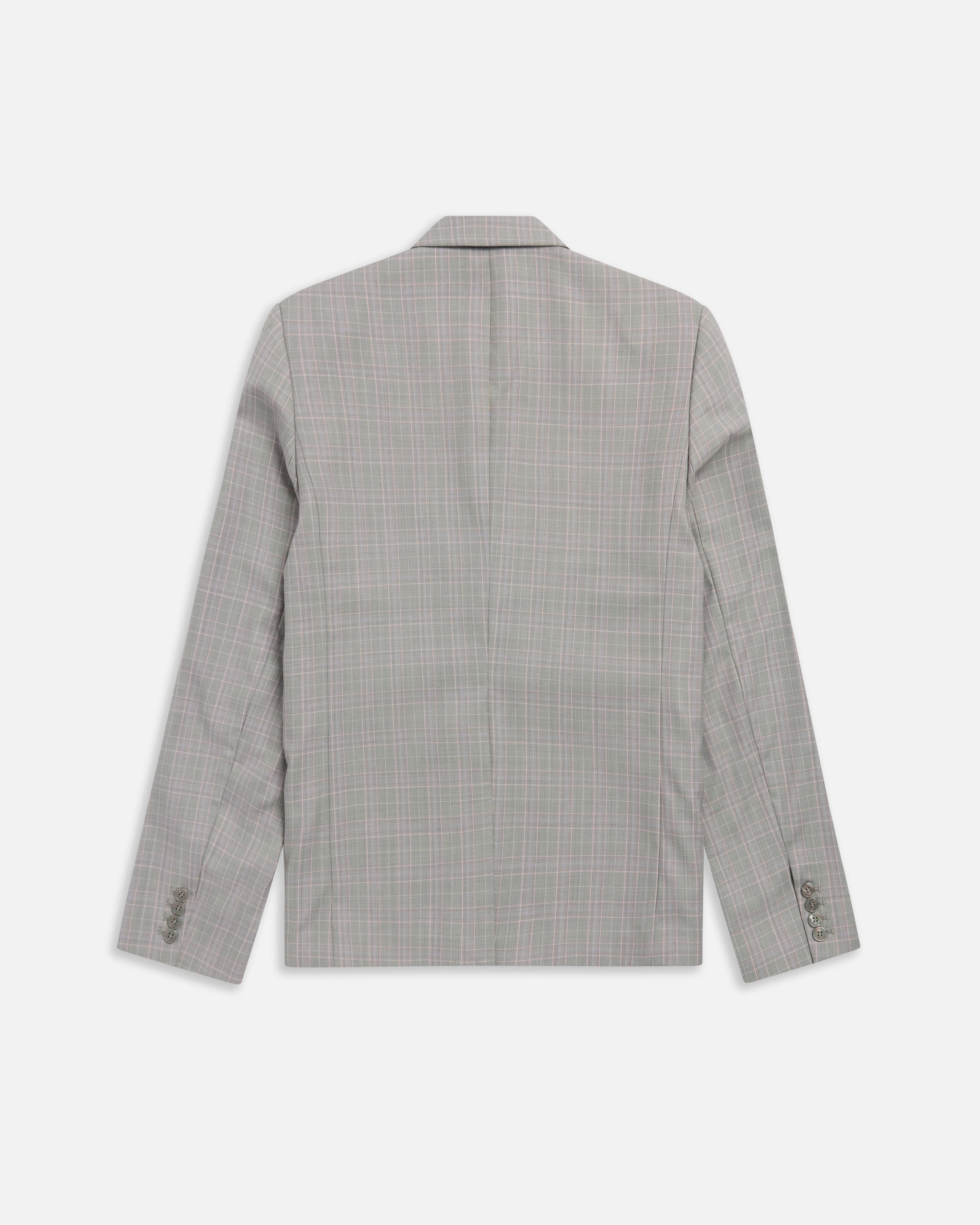 Wool Plaid Single-Button Blazer sold by KROST product image thumbnail 3