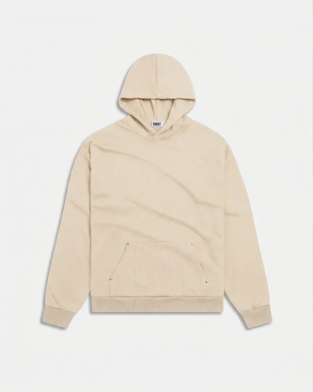 Rivet Hoodie - Cream Cloud made by KROST