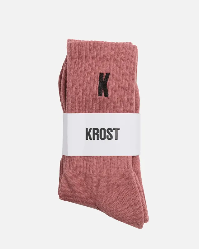 Terry Rib Socks - 2 Pack - Brick Dust made by KROST