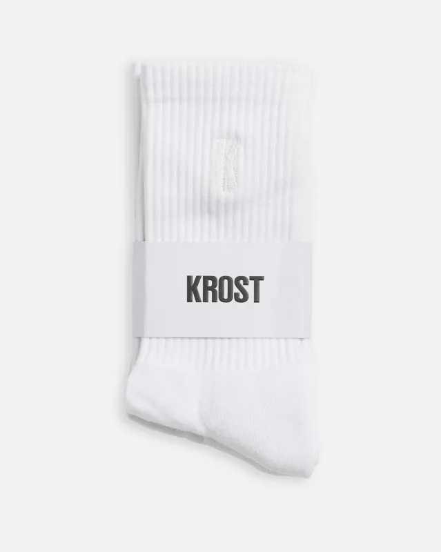 Terry Rib Socks - 2 Pack - White made by KROST