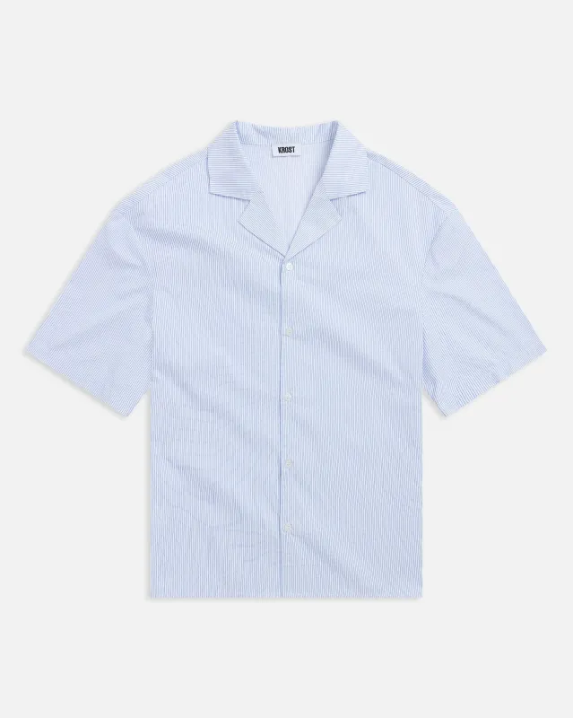 Cotton Stripe Bowling Shirt made by KROST