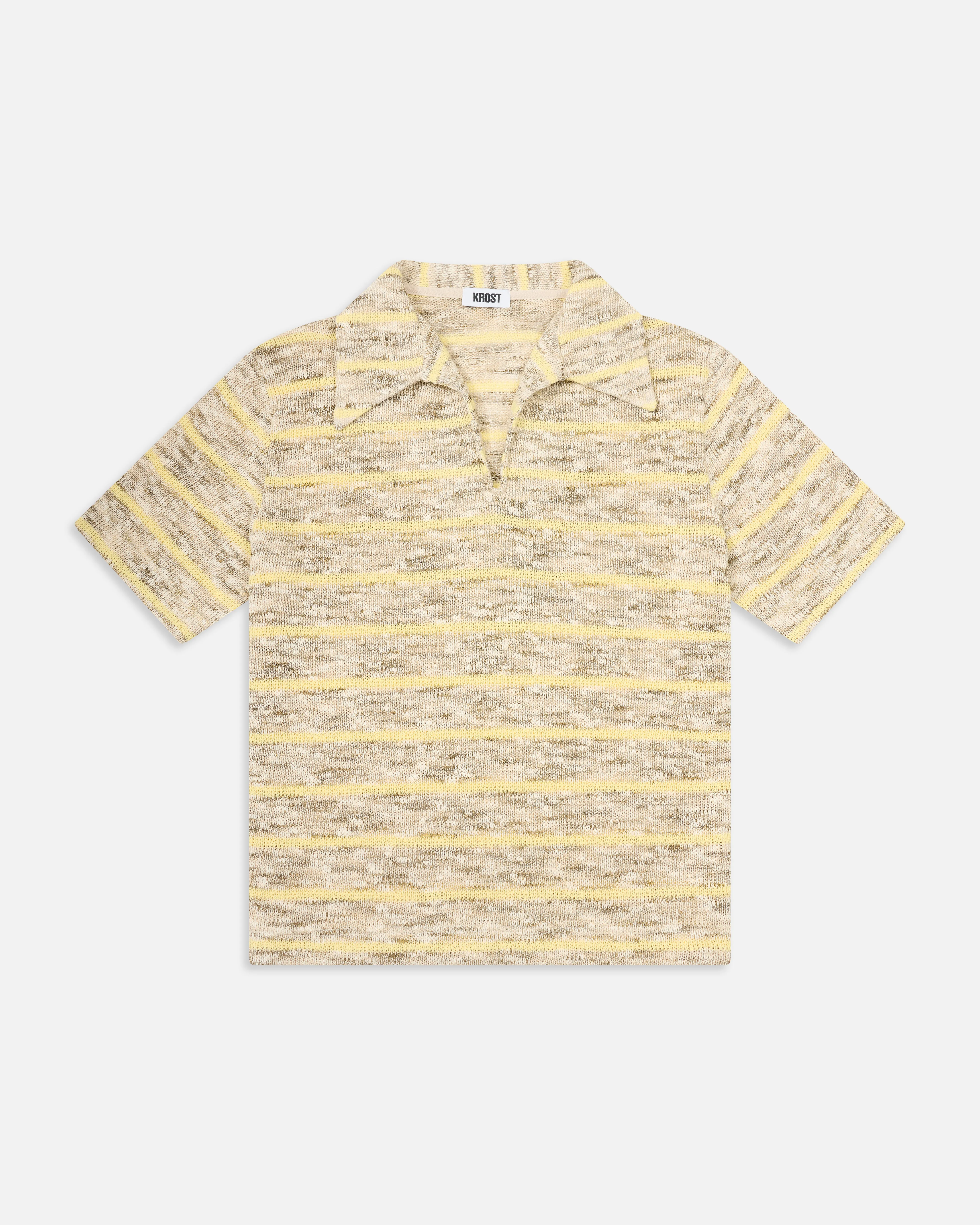 Multi-Color Striped Knit Polo sold by KROST