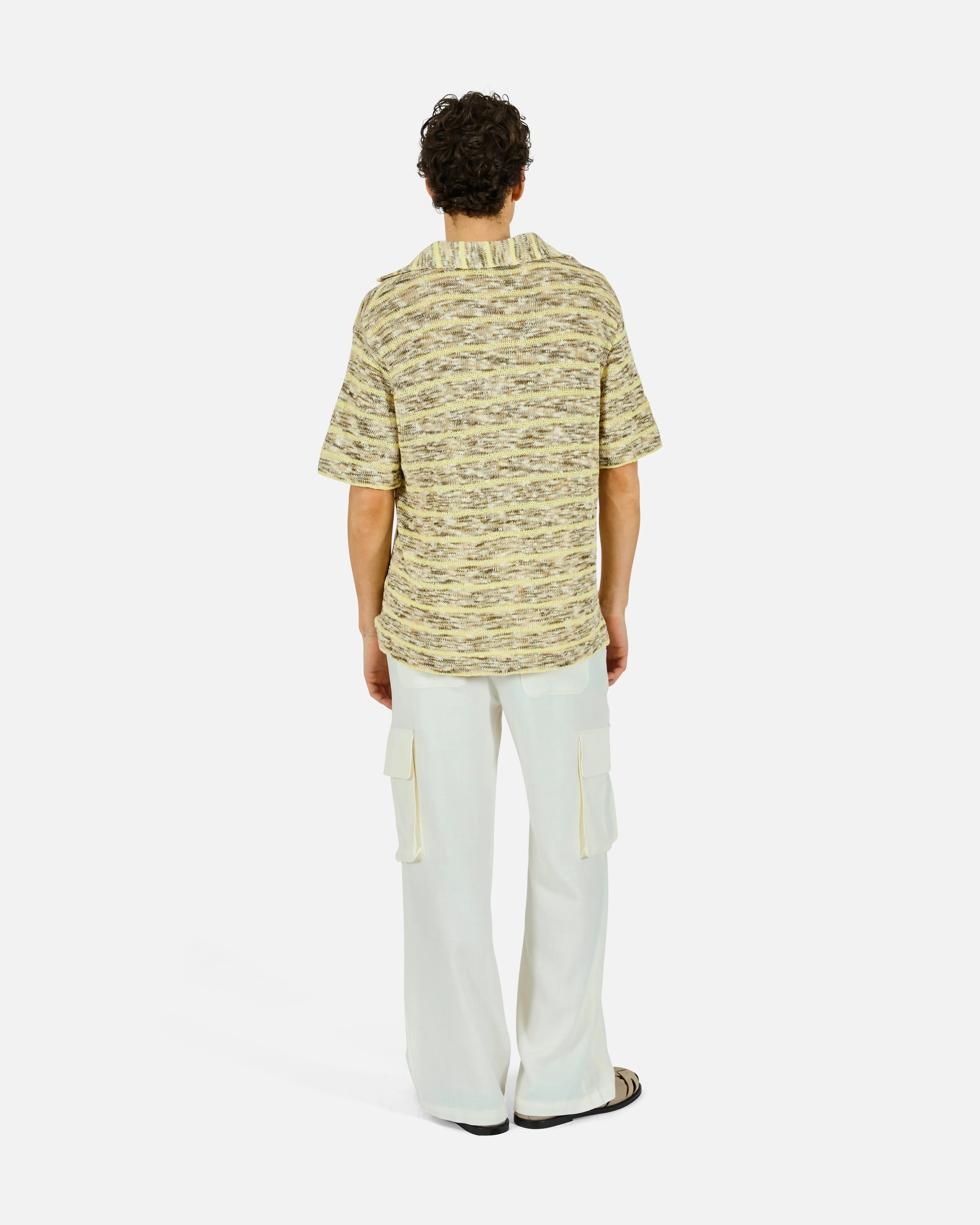 Multi-Color Striped Knit Polo sold by KROST product image thumbnail 4