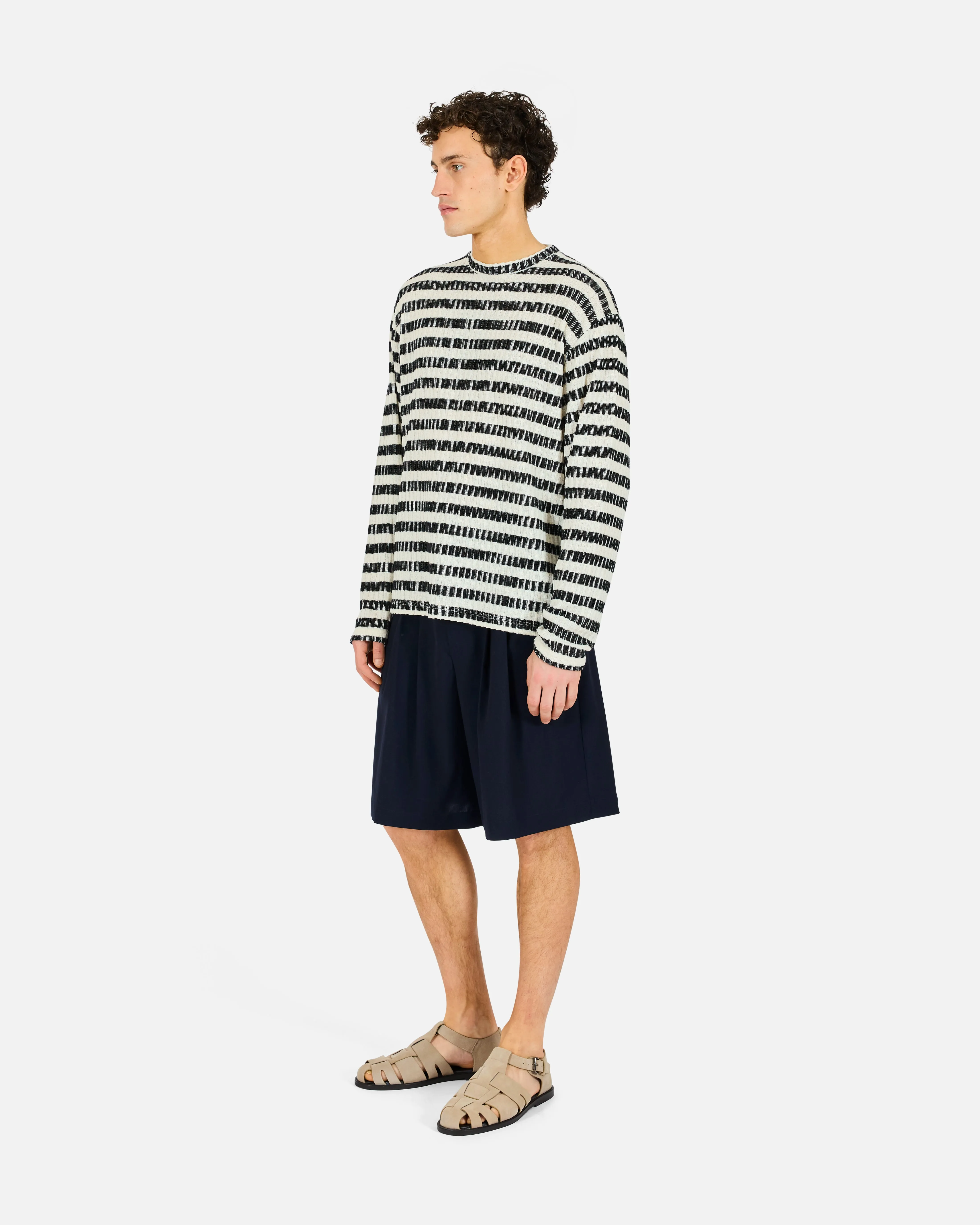 Knit Stripe Long Sleeve sold by KROST product image thumbnail 3