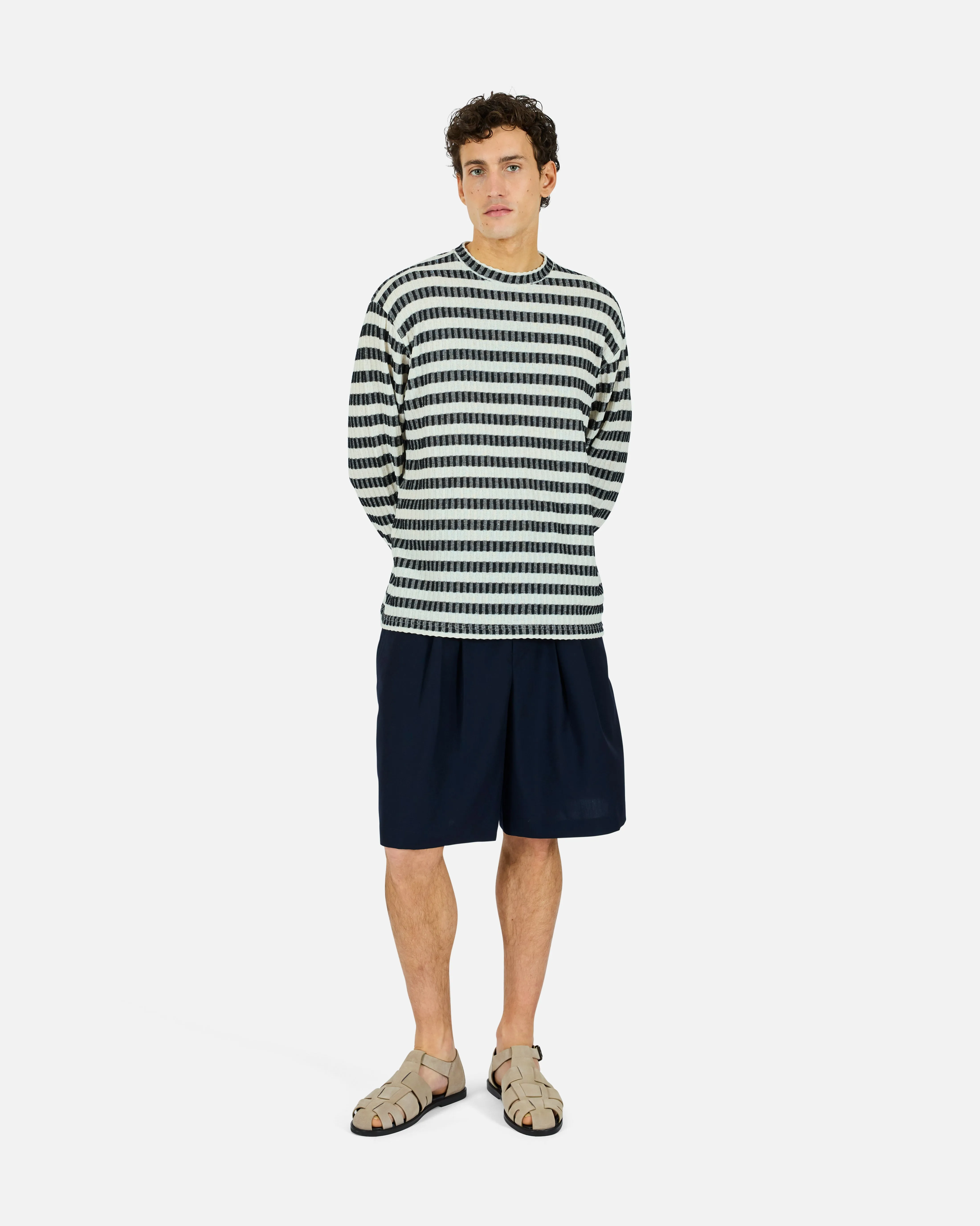 Knit Stripe Long Sleeve sold by KROST