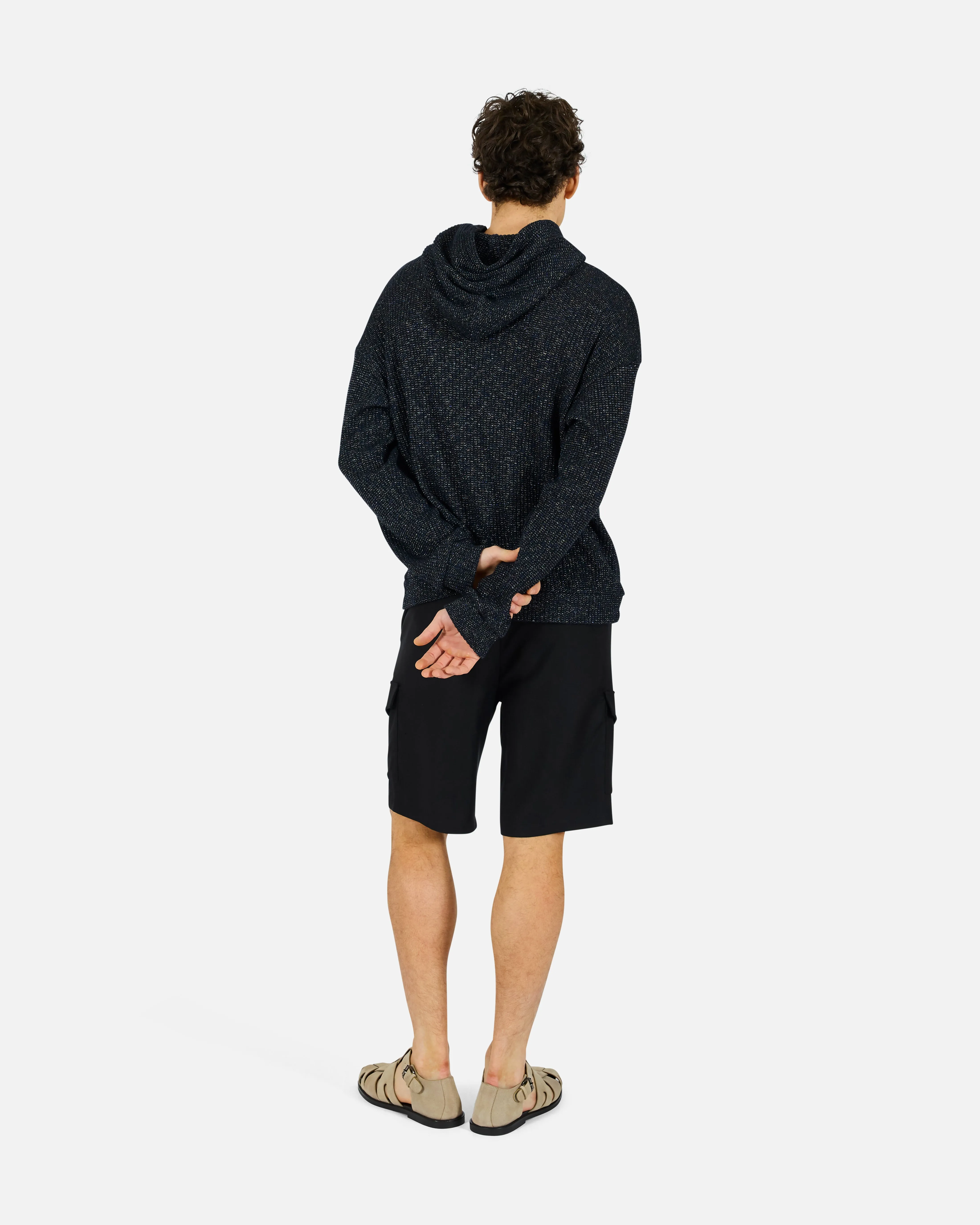 Metallic Speckle Knit Hoodie sold by KROST product image thumbnail 4