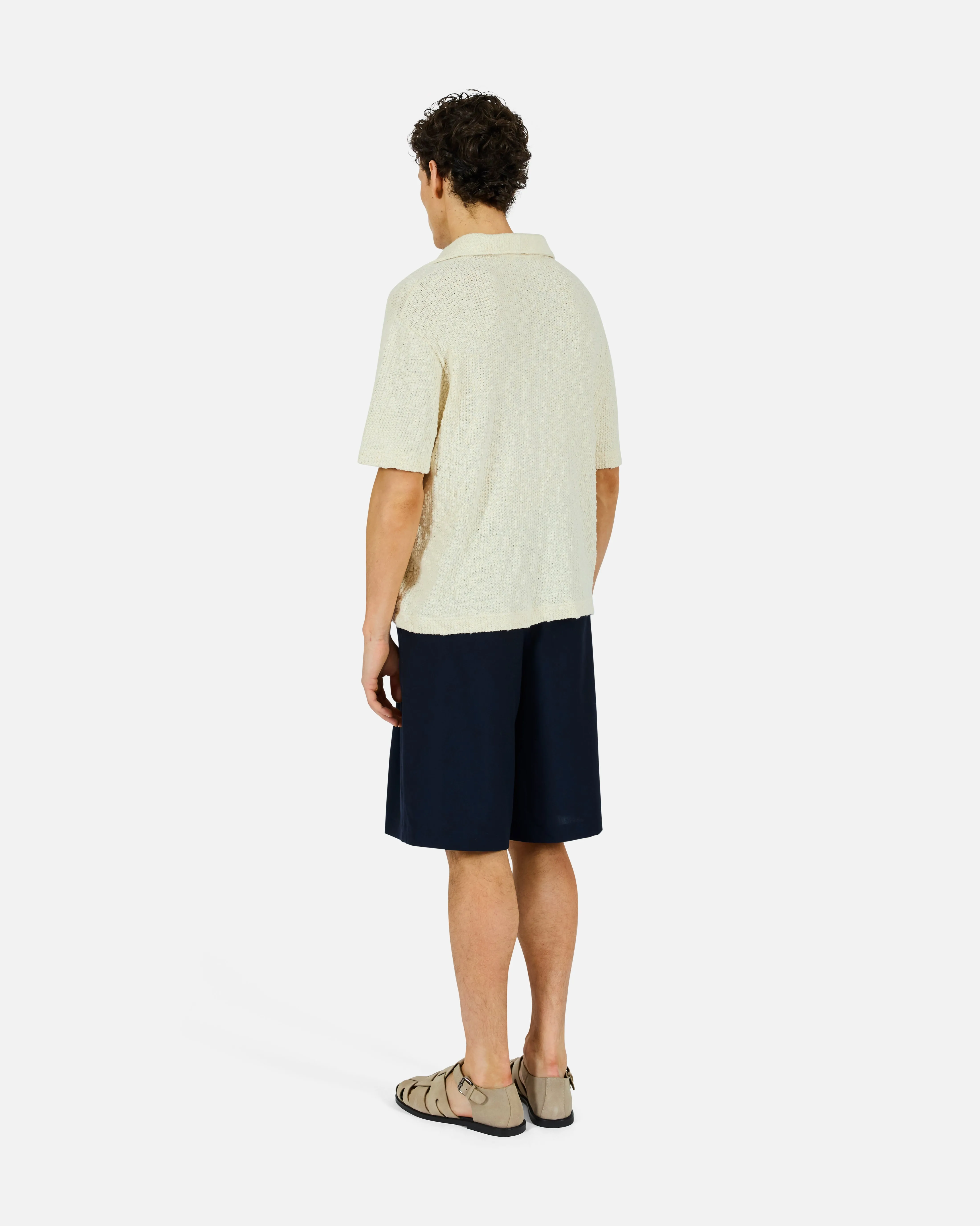 Textured Cotton Knit Polo sold by KROST product image thumbnail 4