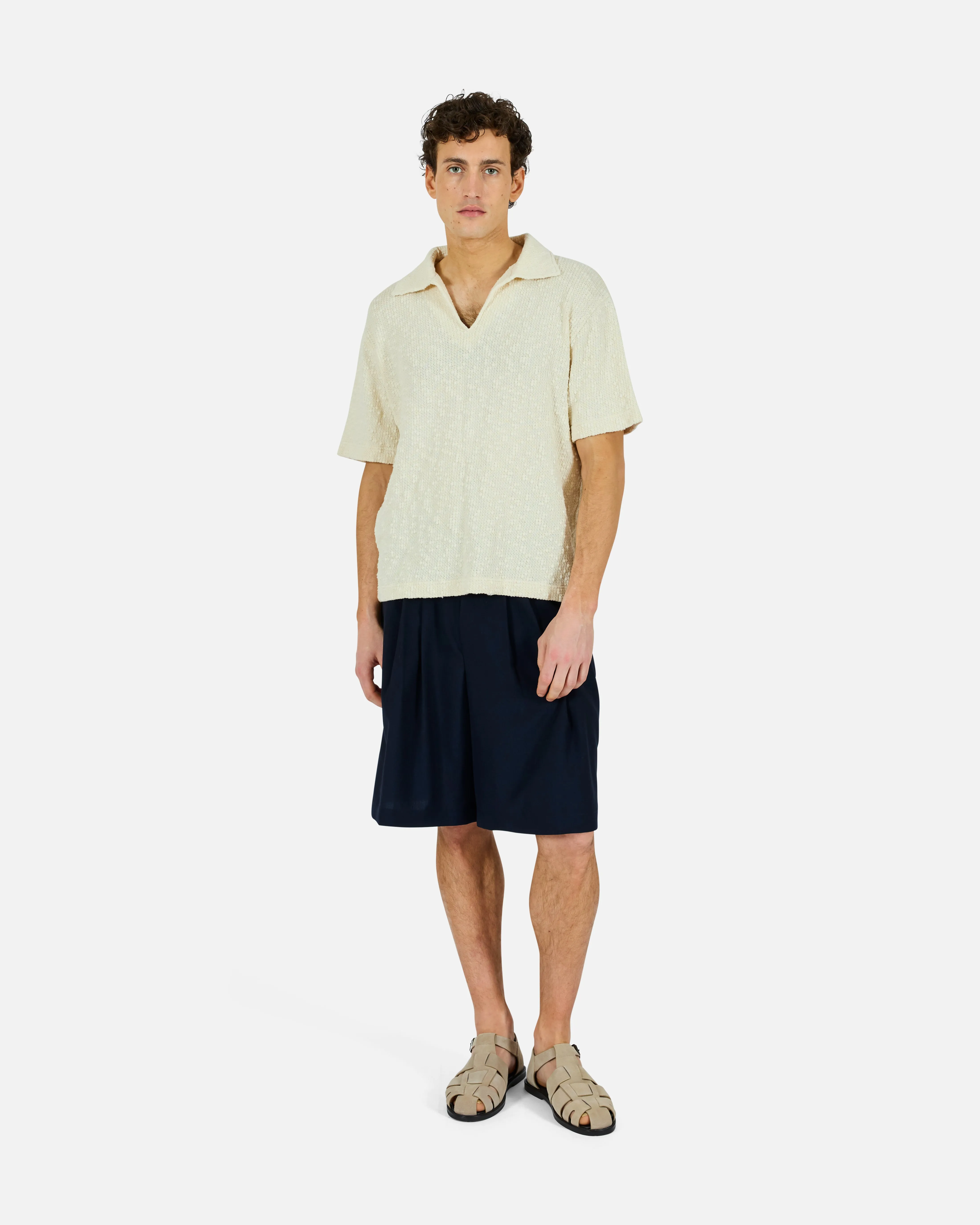 Textured Cotton Knit Polo sold by KROST product image thumbnail 2