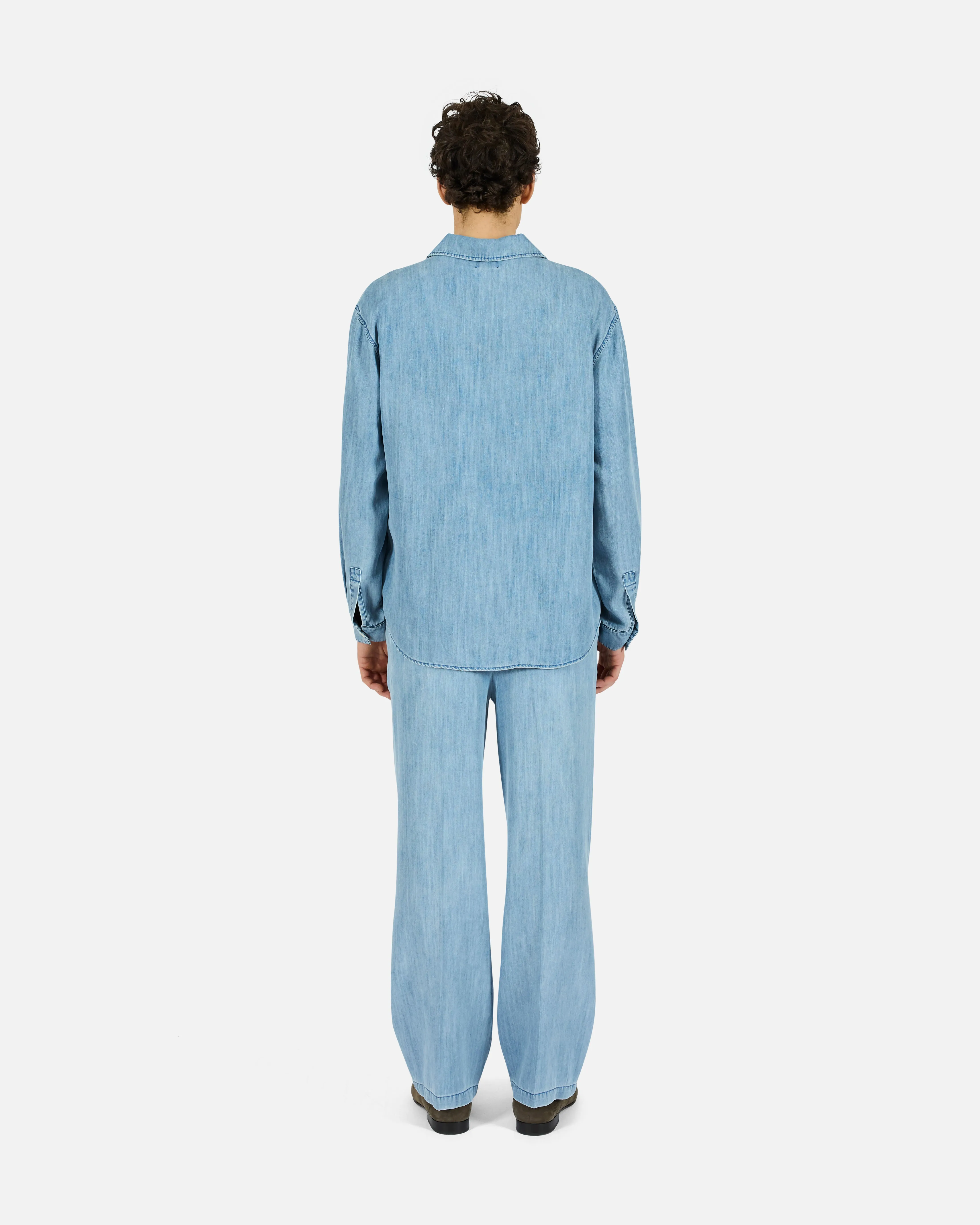 Feather Weight Relaxed Denim Shirt - Light Wash sold by KROST product image thumbnail 4