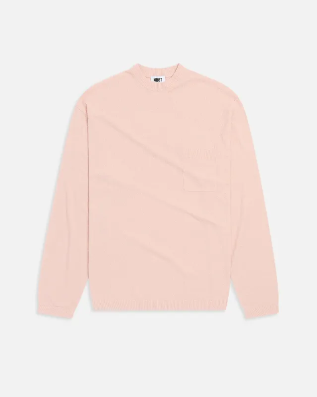Crepe Knit Long Sleeve Shirt - Dusky Peach made by KROST