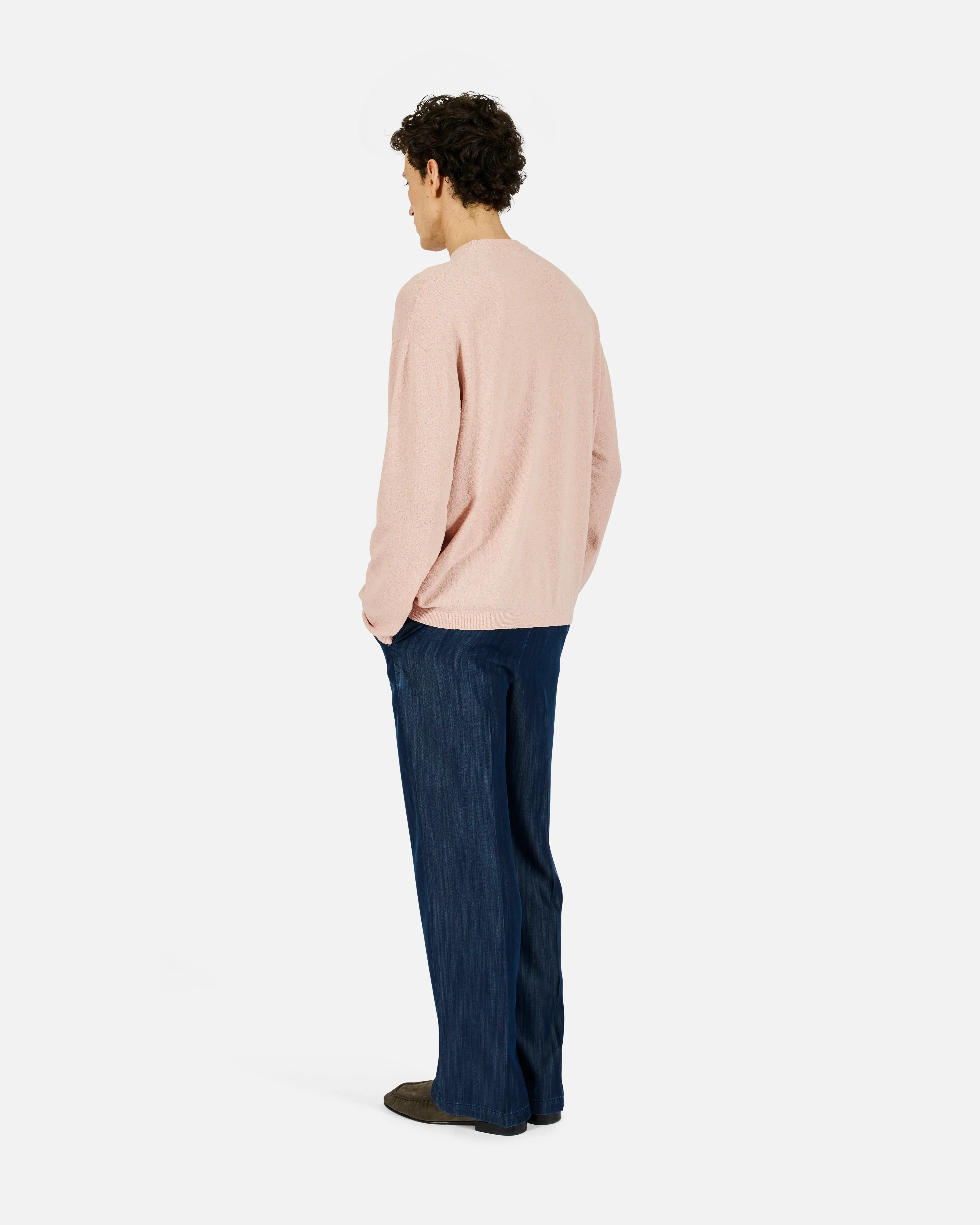 Crepe Knit Long Sleeve Shirt - Dusky Peach sold by KROST product image thumbnail 4
