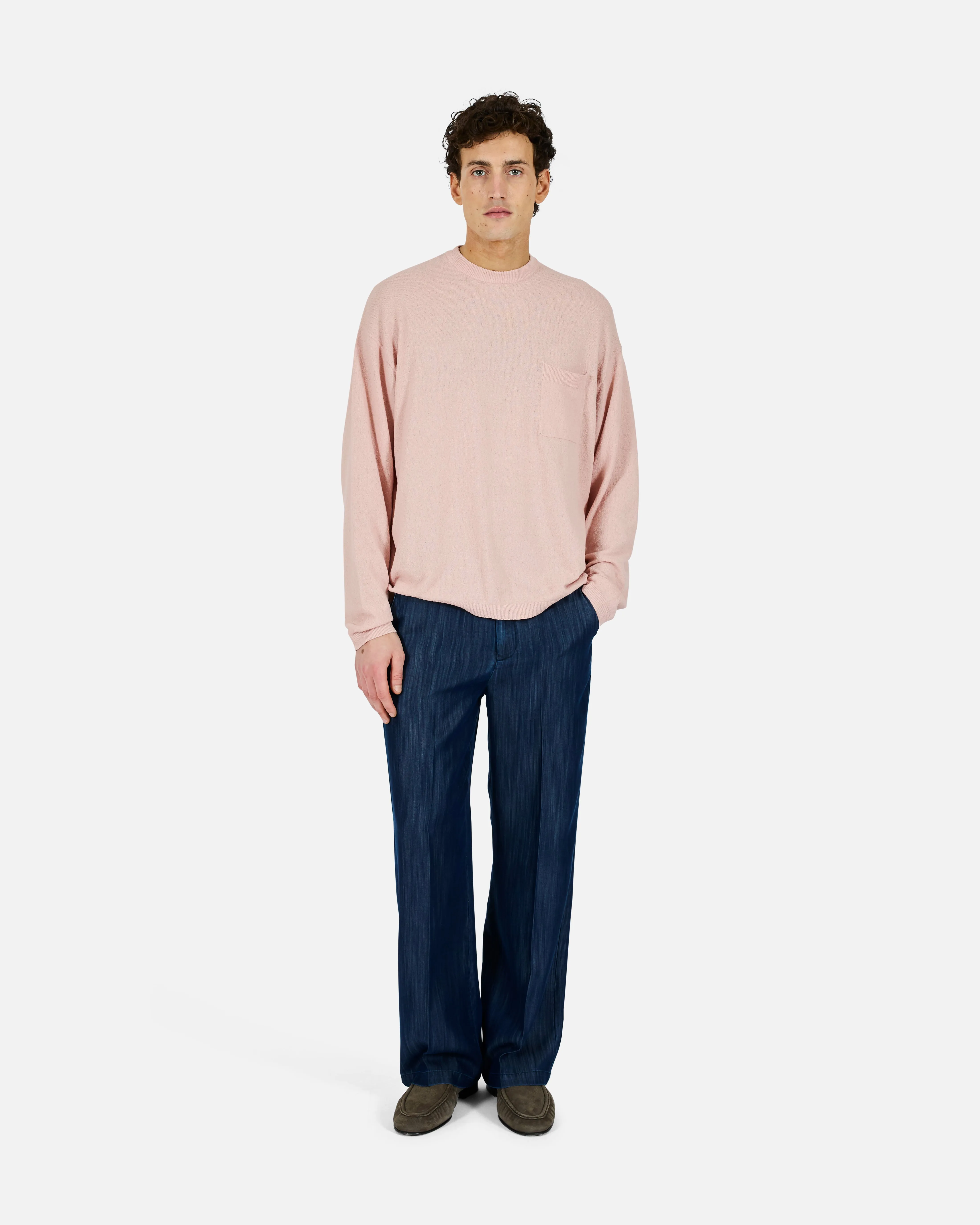 Crepe Knit Long Sleeve Shirt - Dusky Peach sold by KROST product image thumbnail 2