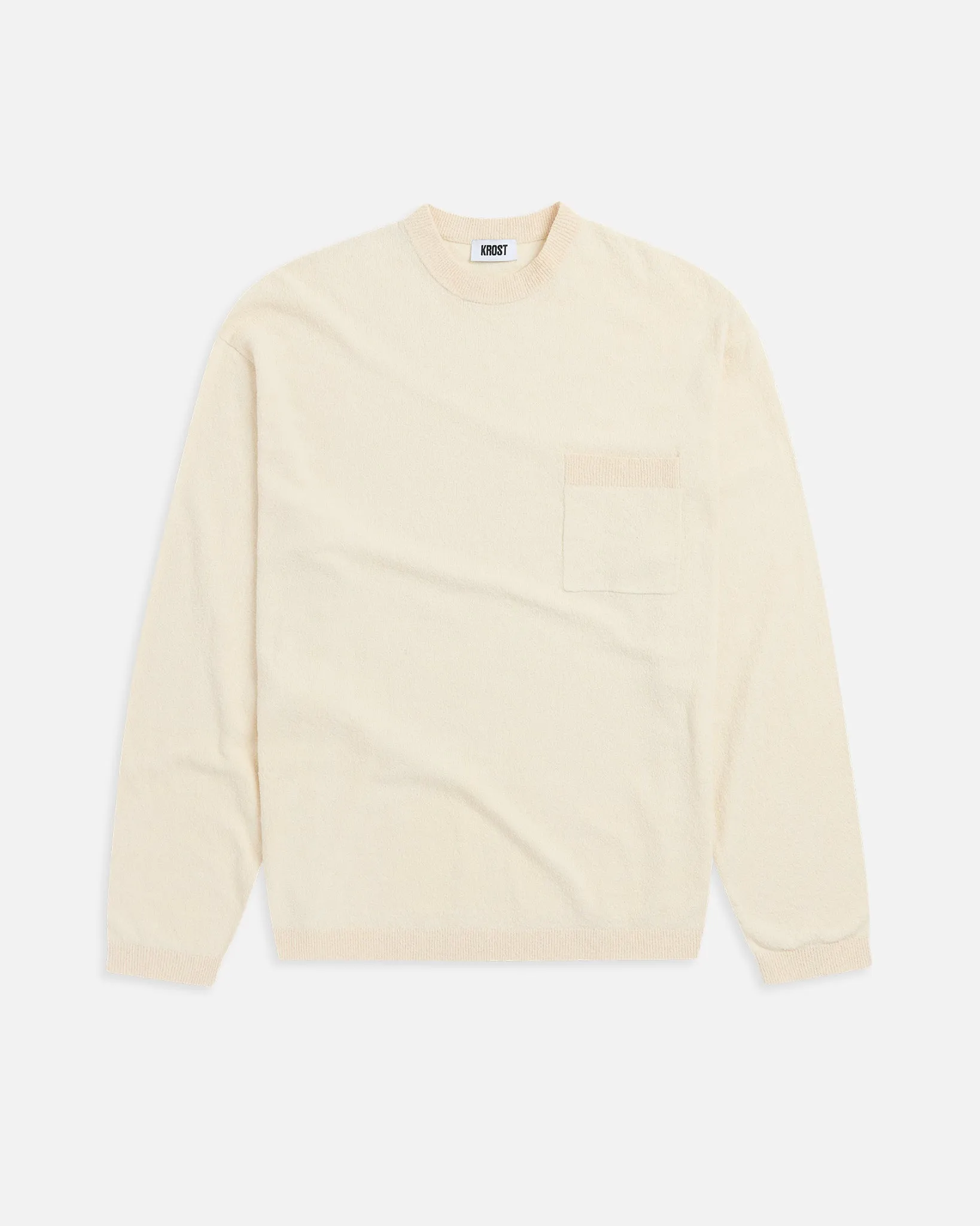 Crepe Knit Long Sleeve Shirt - Egret sold by KROST