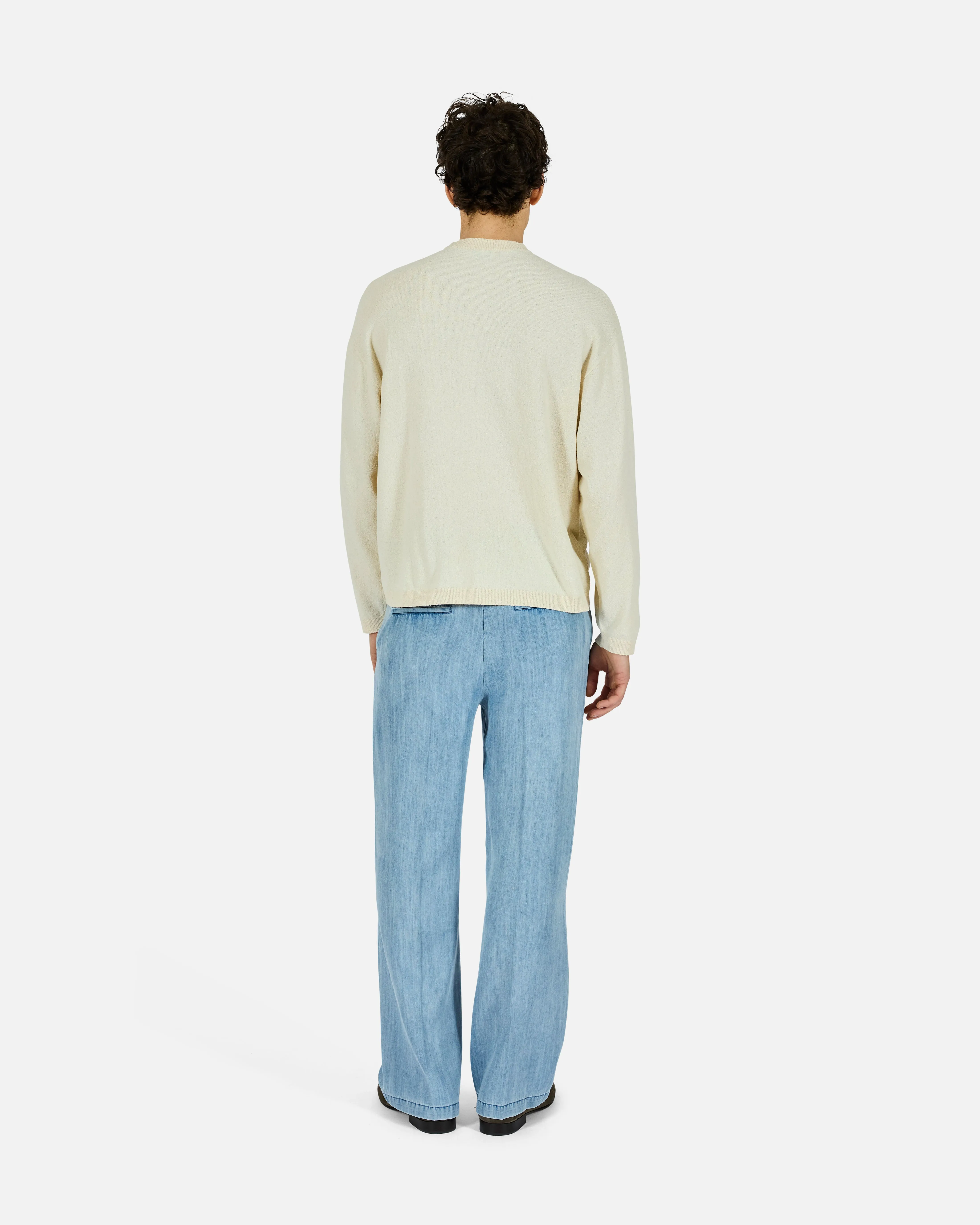 Crepe Knit Long Sleeve Shirt - Egret sold by KROST product image thumbnail 4